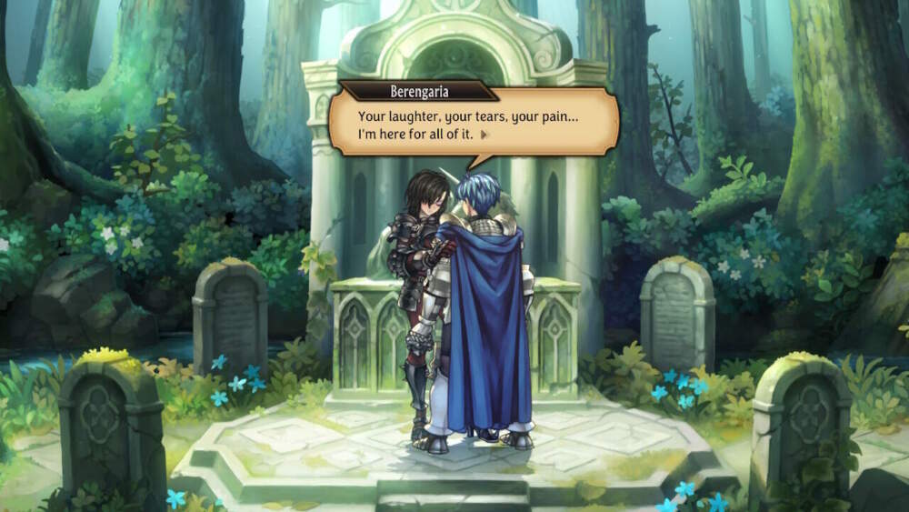 Berengaria's aloof manner eventually melts before Alain's proposal (also, she's got to be cool because she's Travis' sister!) (Courtesy of Vanillaware)