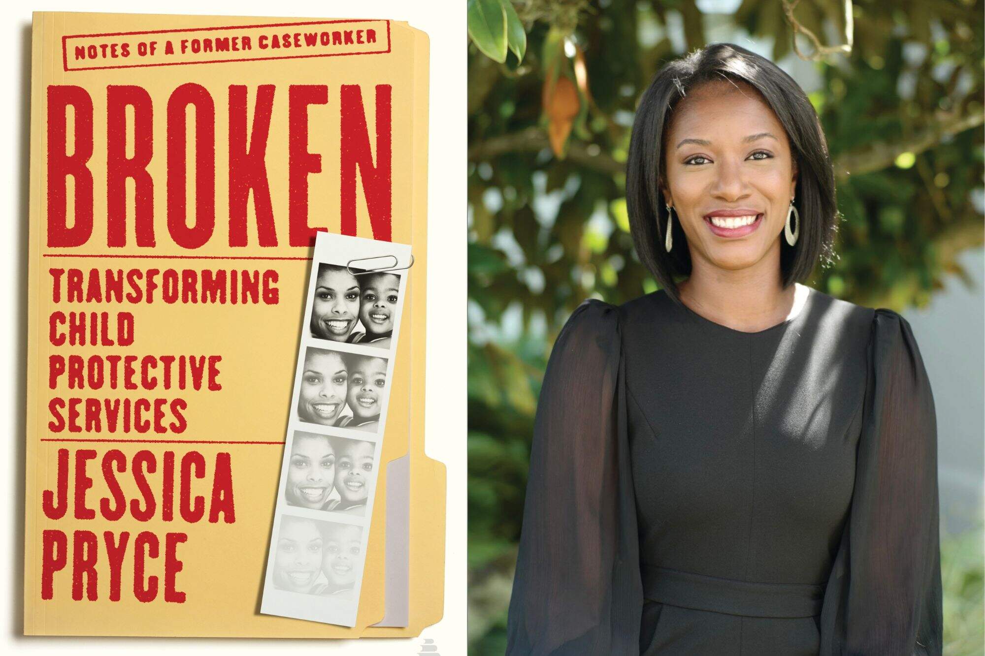 The cover of "Broken" and author Jessica Pryce. (Courtesy of Harper Collins and Aaron Kudja)