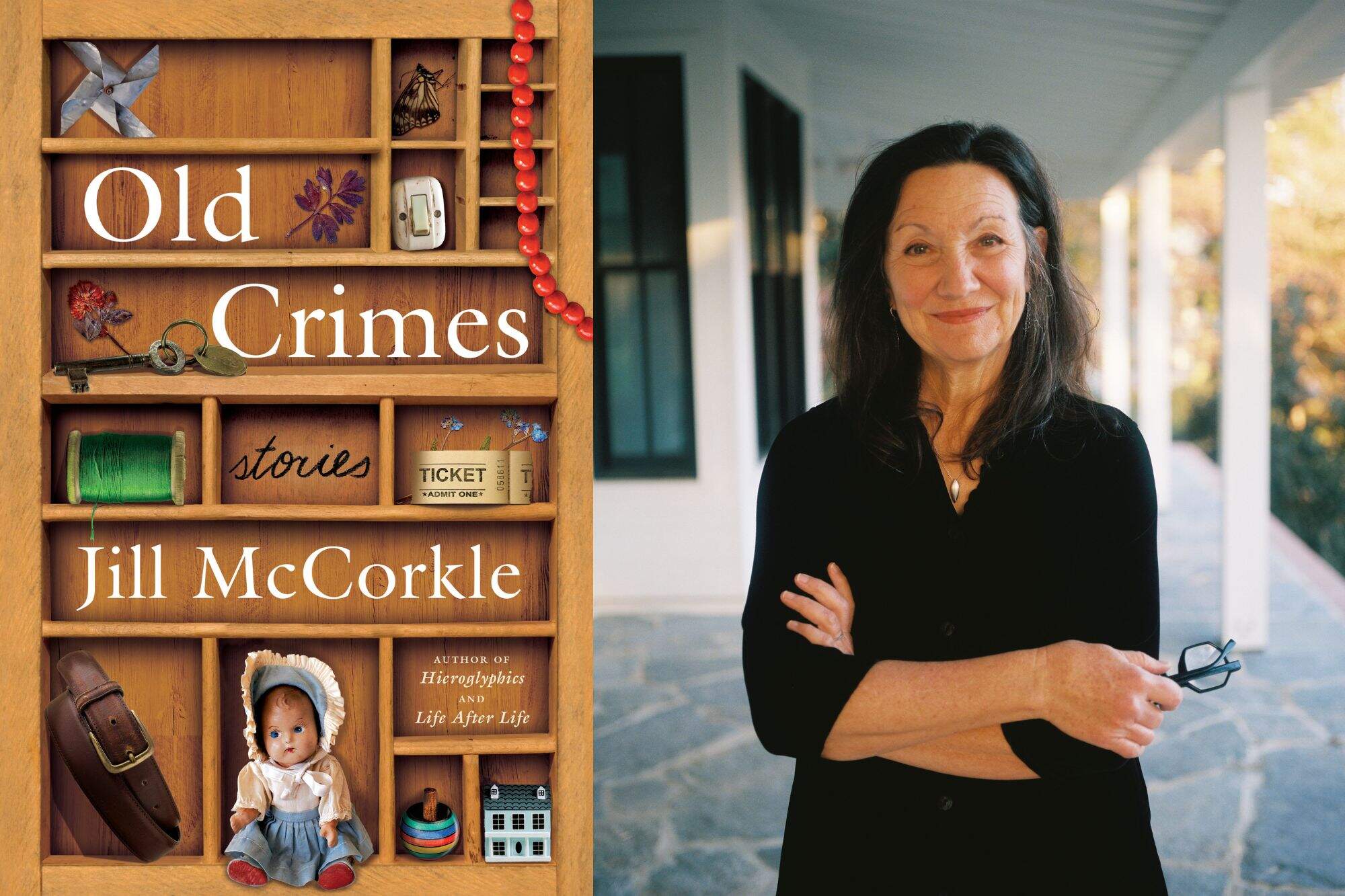 The cover of "Old Crimes and Other Stories" and author Jill McCorkle. (Courtesy of Algonquin Books, Tom Rankin)