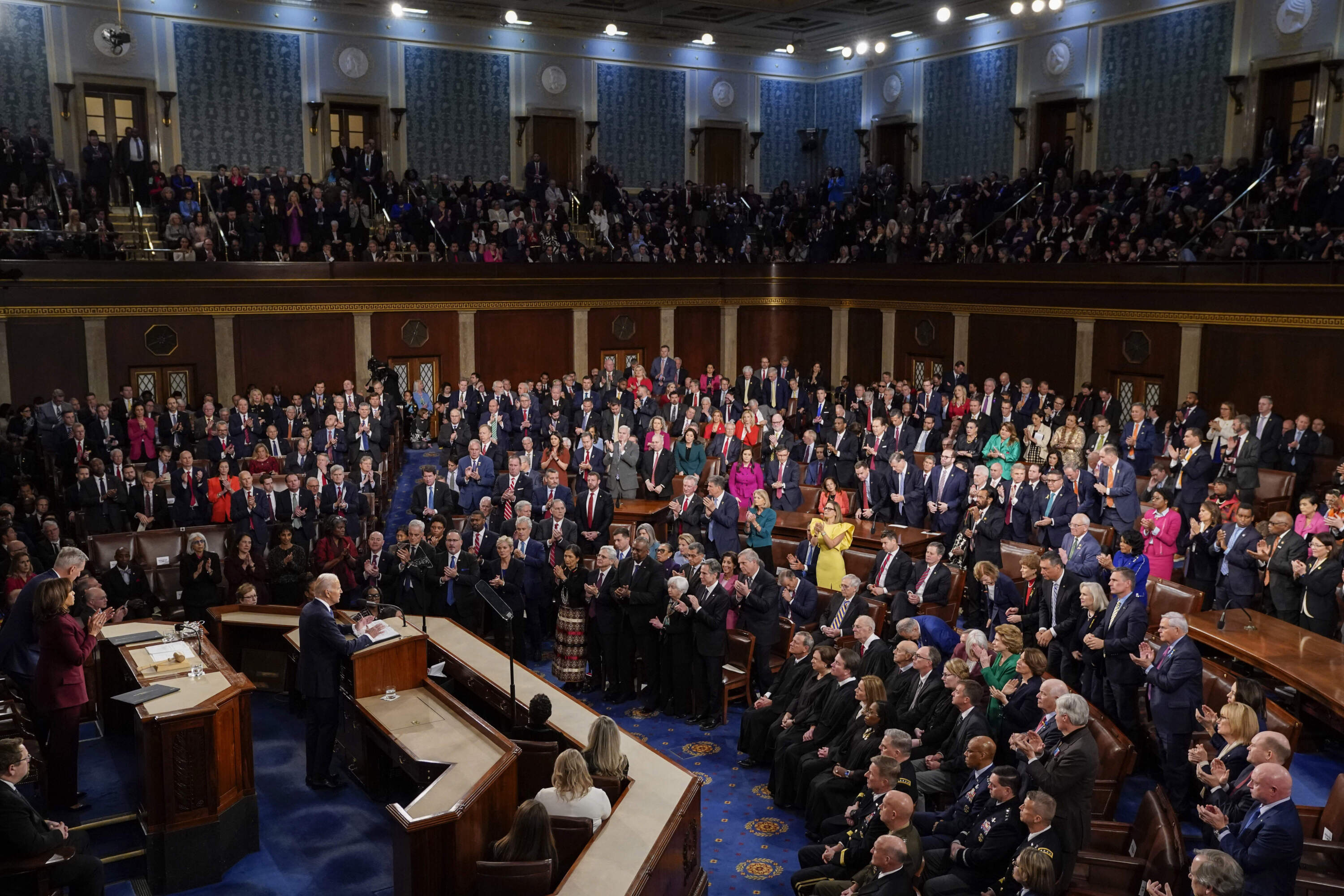 President Joe Biden delivering last year's State of the Union speech at the Capitol in Washington, D.C. (J. Scott Applewhite/AP)