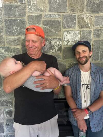 Three generations of &quot;funcle&quot;: Rick Fentin holding his great nephew, and the author, on right. (Courtesy David Tanklefsky) 