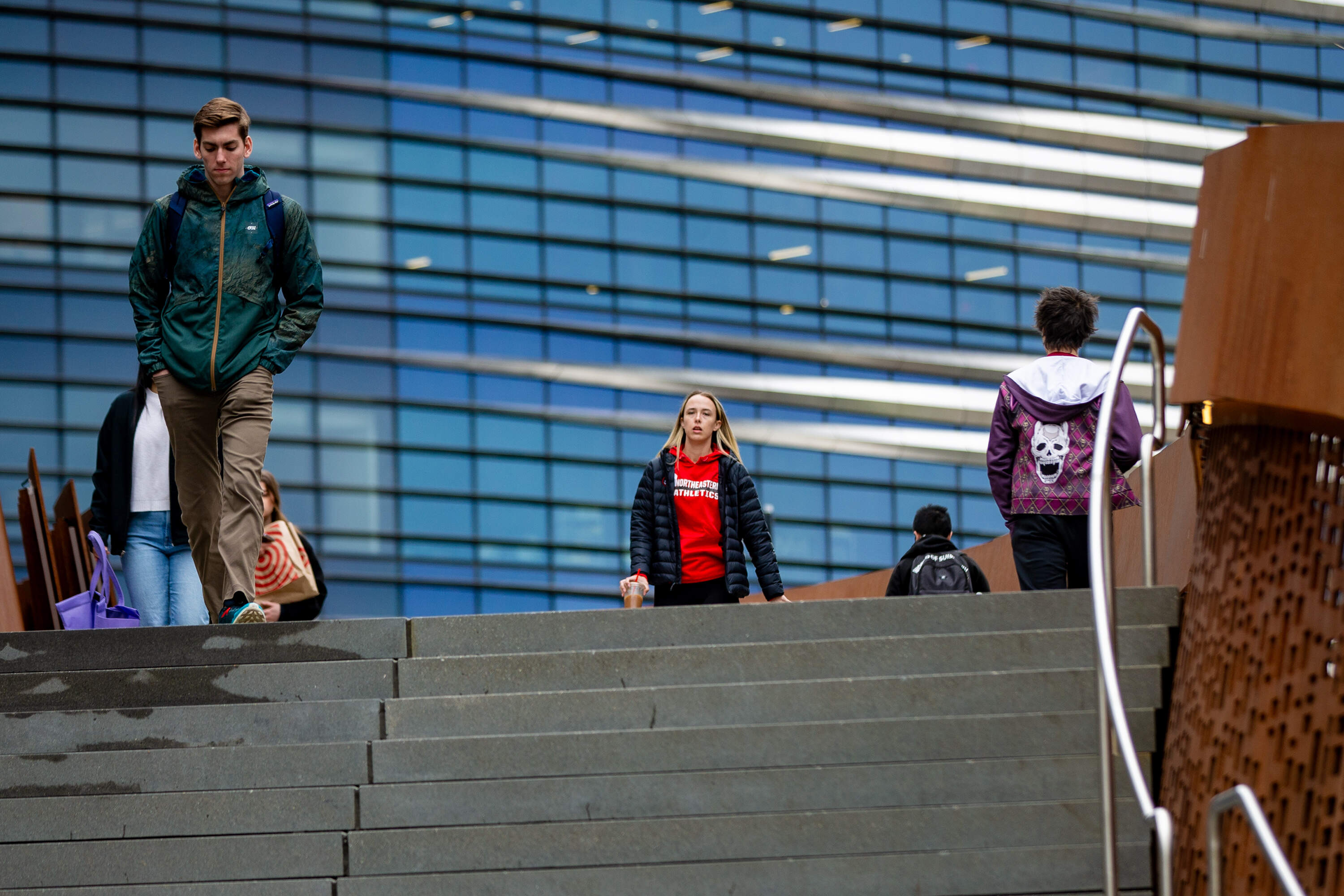 Students at Northeastern University. (Jesse Costa/WBUR)