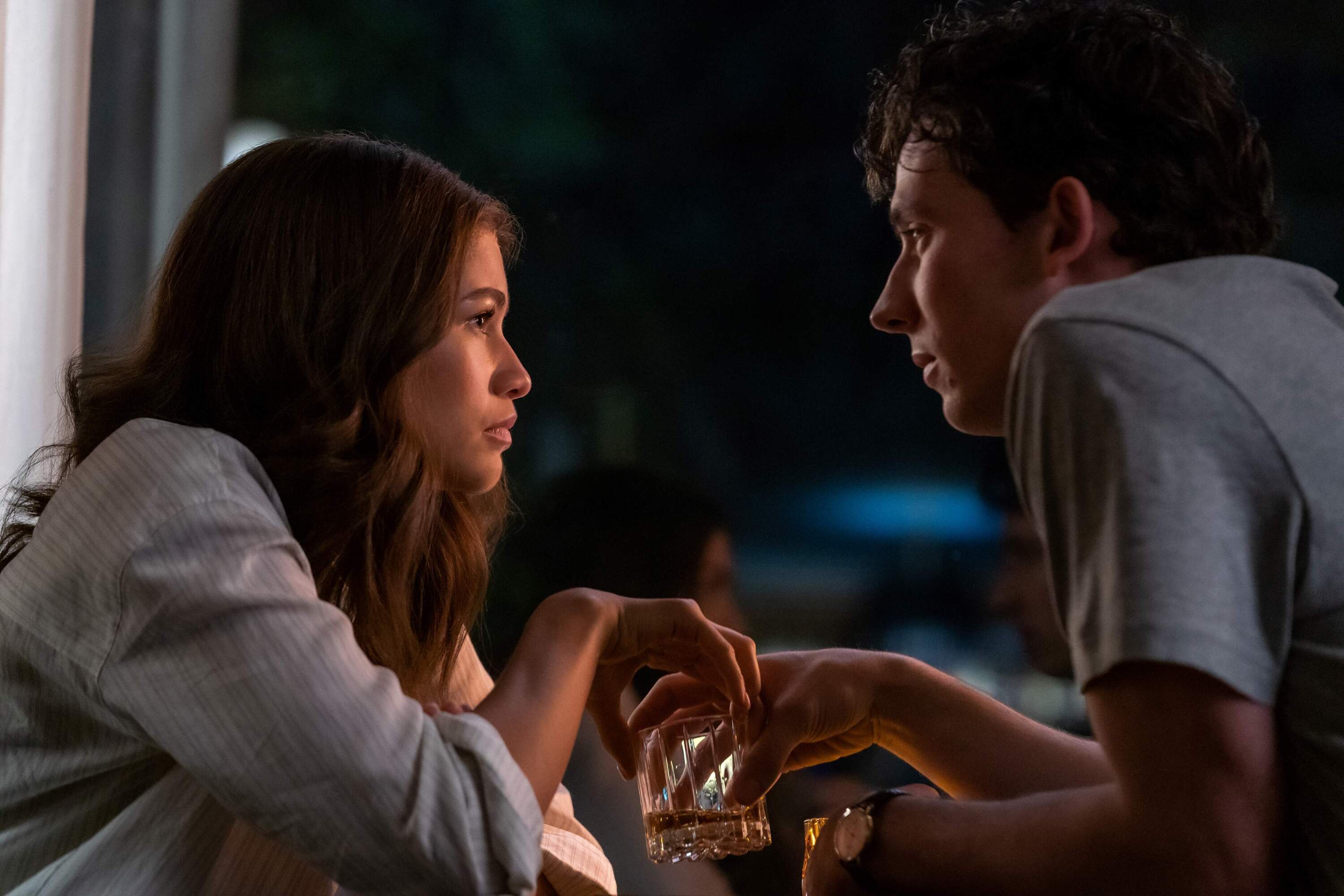 Zendaya and Josh O’Connor in "Challengers." (Courtesy Metro-Goldwyn-Mayer Pictures)