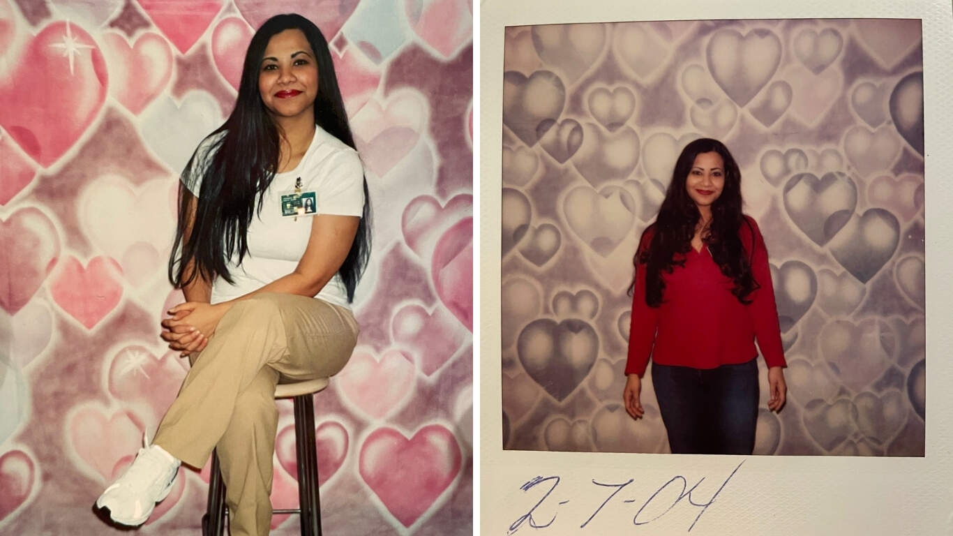 Sophia is photographed while incarcerated. She says her mother told her that she "looked like the poster child for prison." (Photos courtesy of Sophia Johnson).