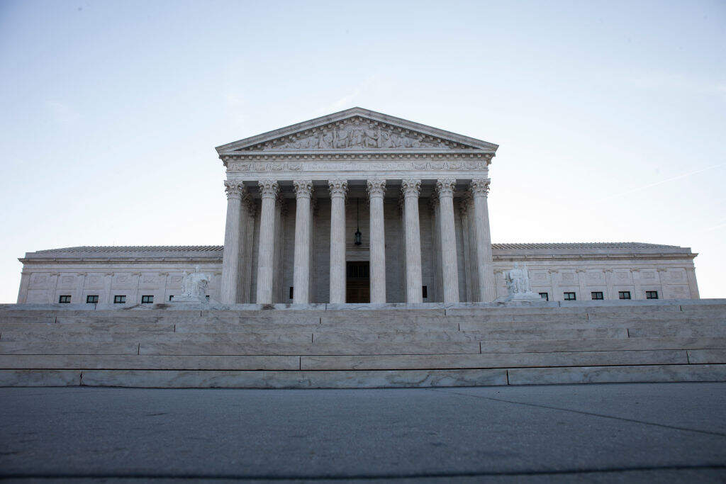 Morning light shines outside The United States Supreme Court building on March 20, 2017 in Washington, D.C.(Zach Gibson/Getty Images)