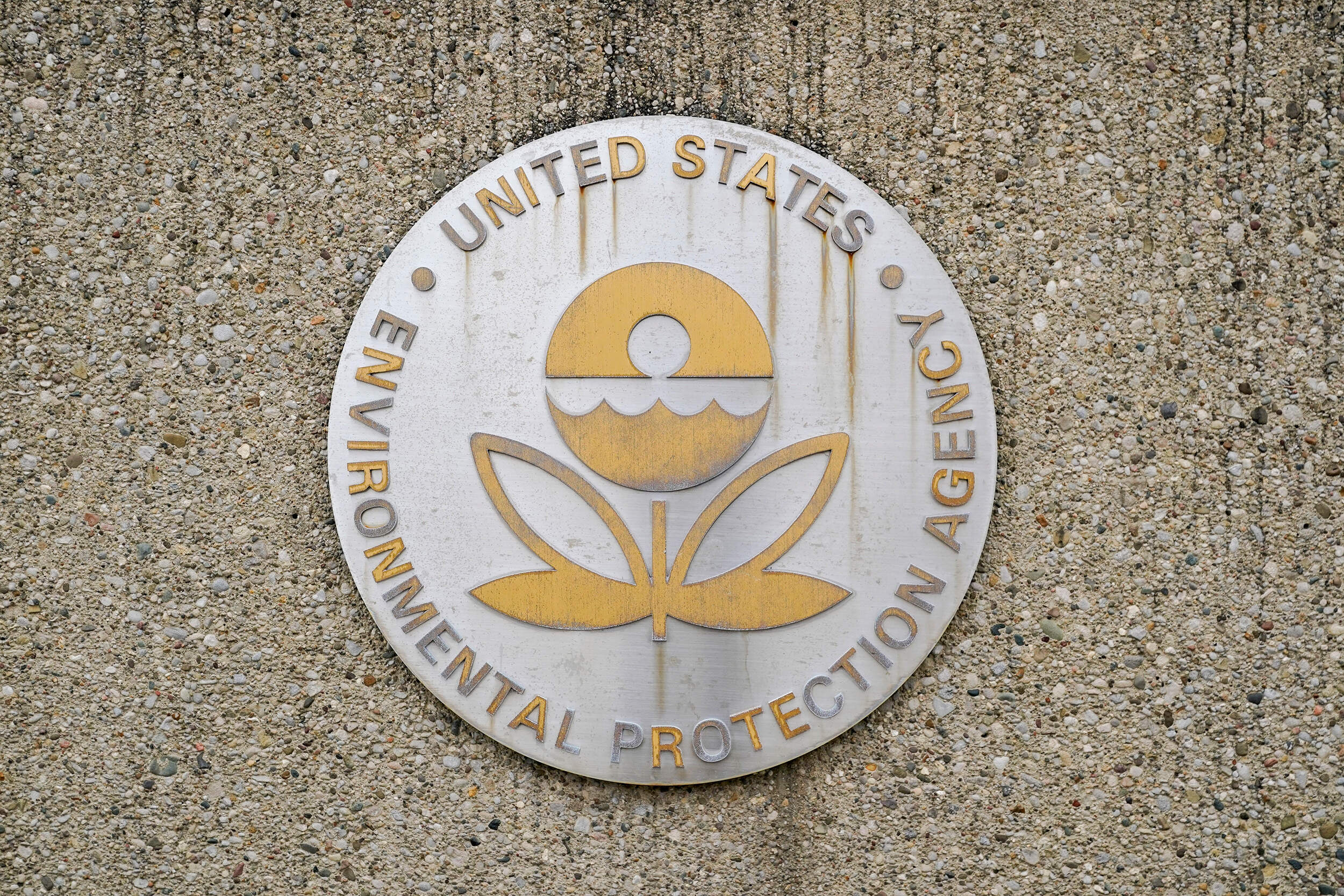 A U.S. Environmental Protection Agency sign outside the Andrew W. Breidenbach Environmental Research Center in Cincinnati. (Joshua A. Bickel/AP)