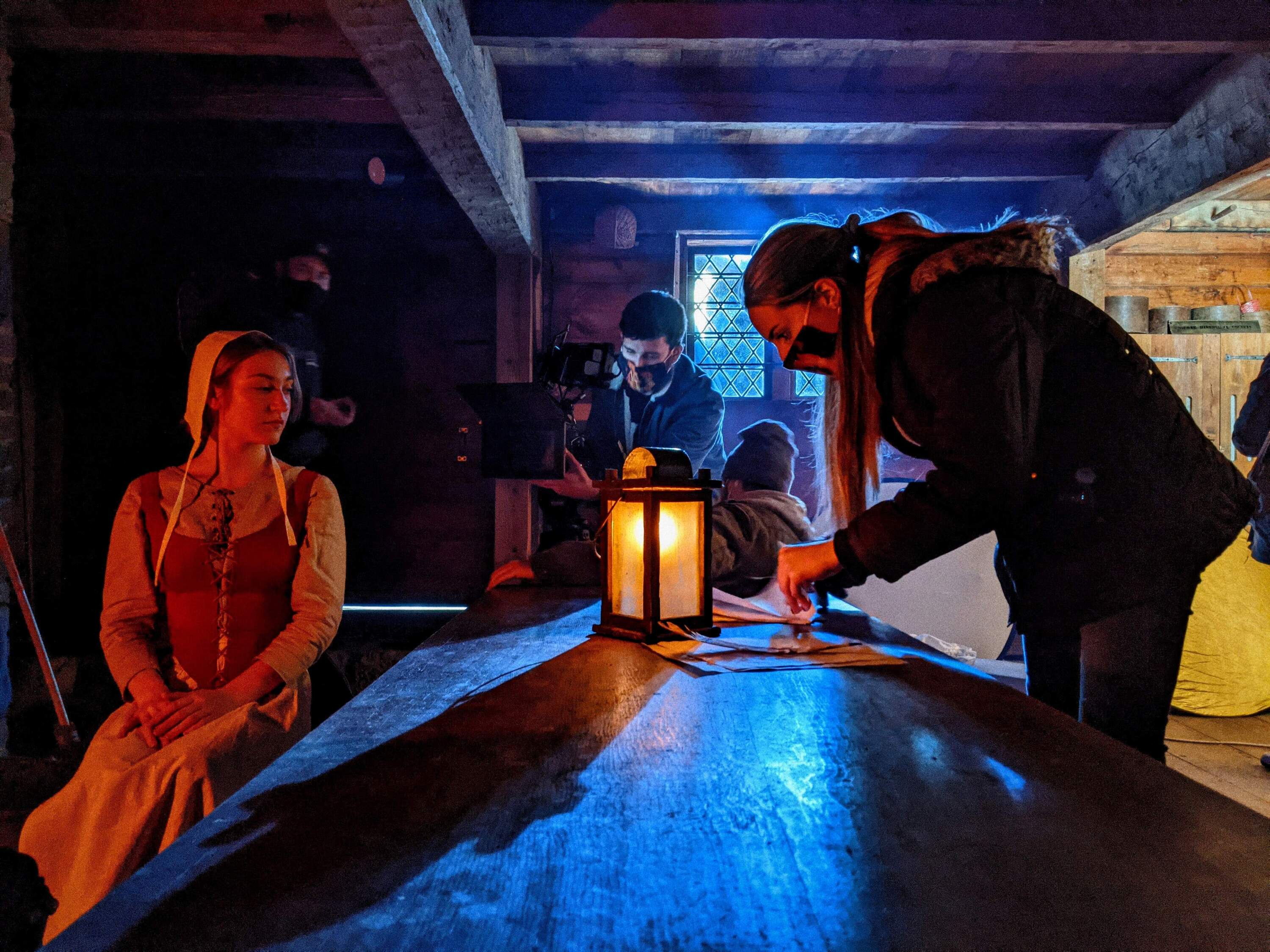 Alyssa Botelho (right) behind the scenes of "To Dust All Return." (Courtesy Nick Doyle)