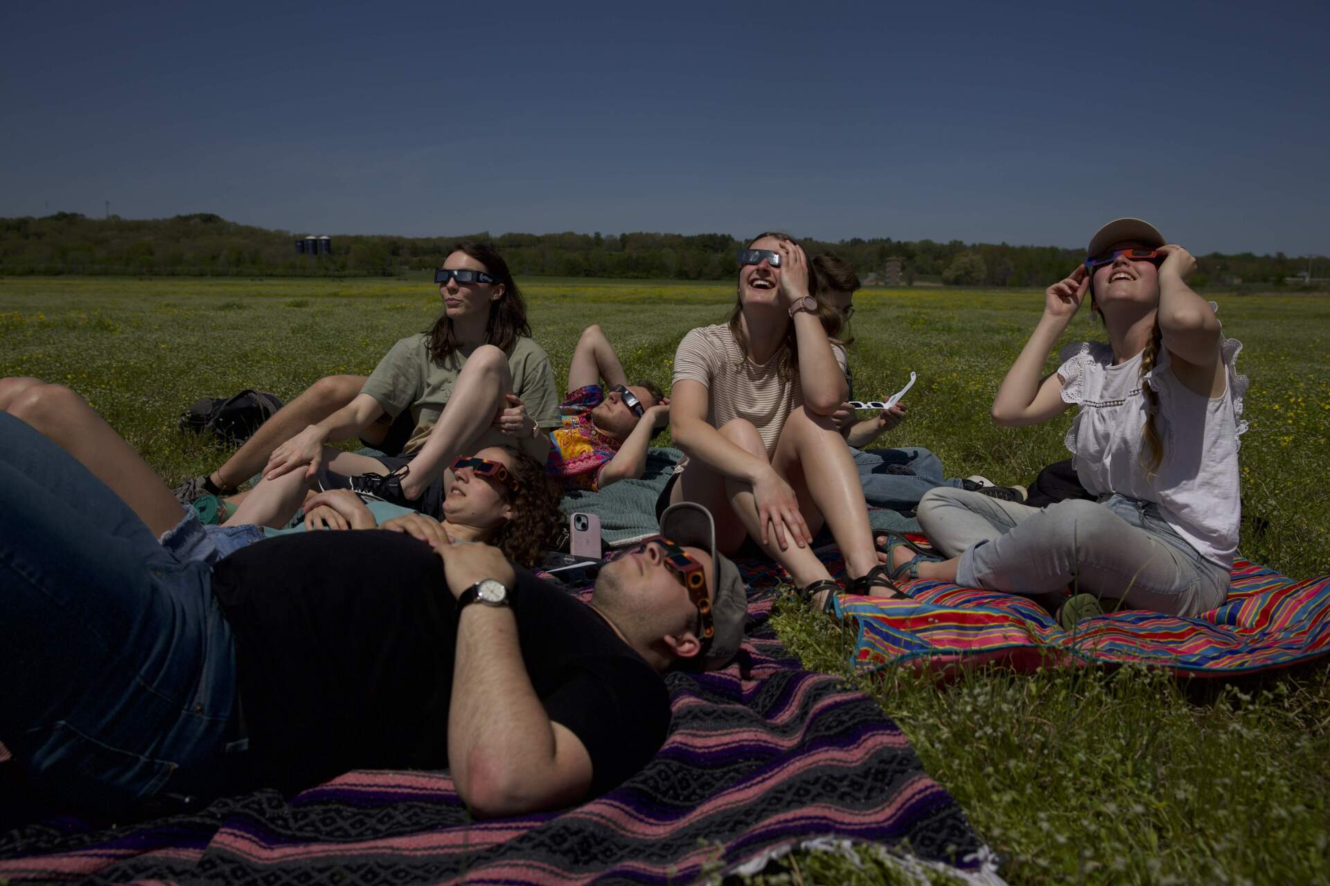 Eclipse watchers in Searcy, Arkansas. (Nick Michael/NPR)