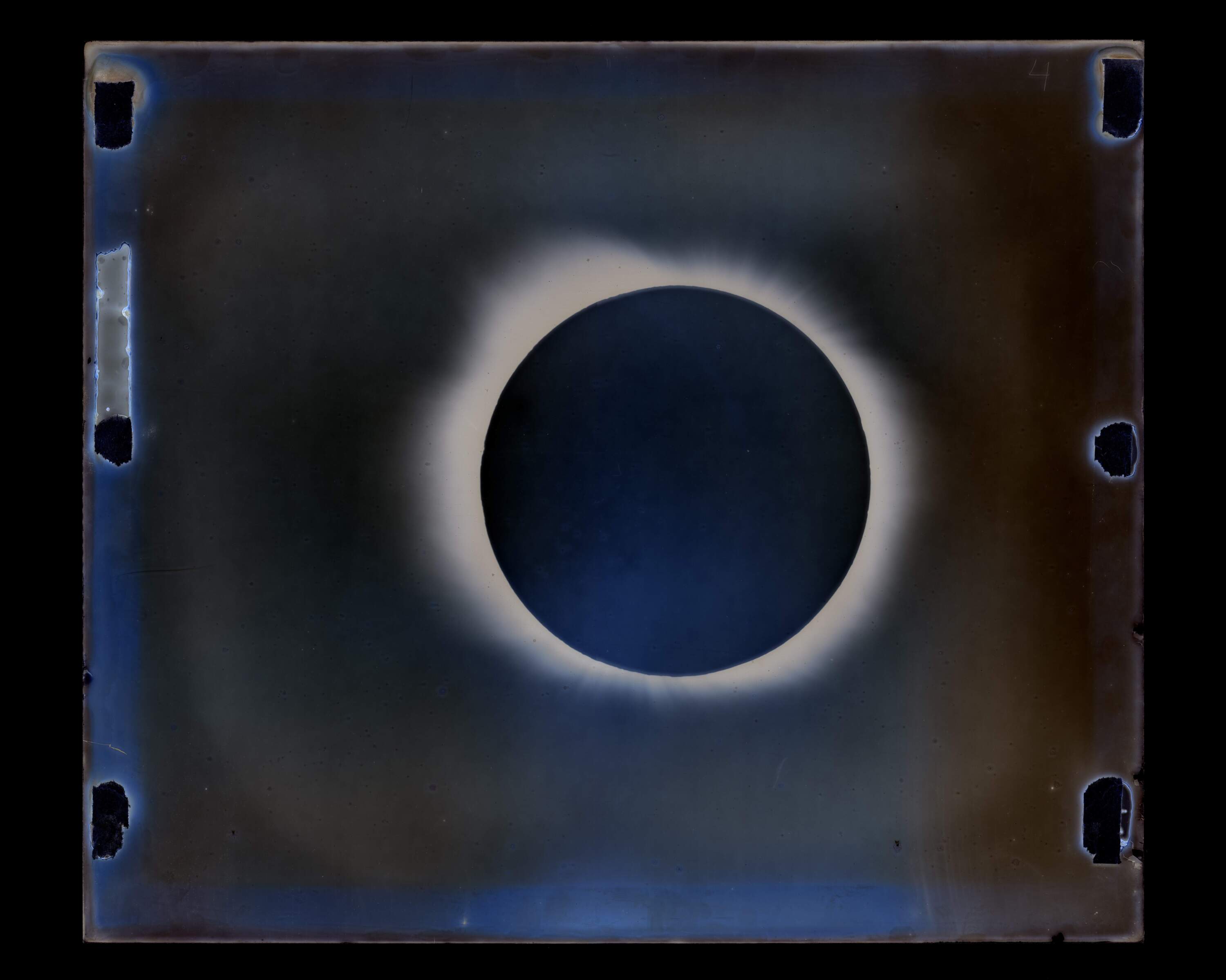 The total solar eclipse on Aug. 31, 1932 captured in Limington, Maine, by a U.S. Naval Observatory expedition. (United States Naval Observatory)