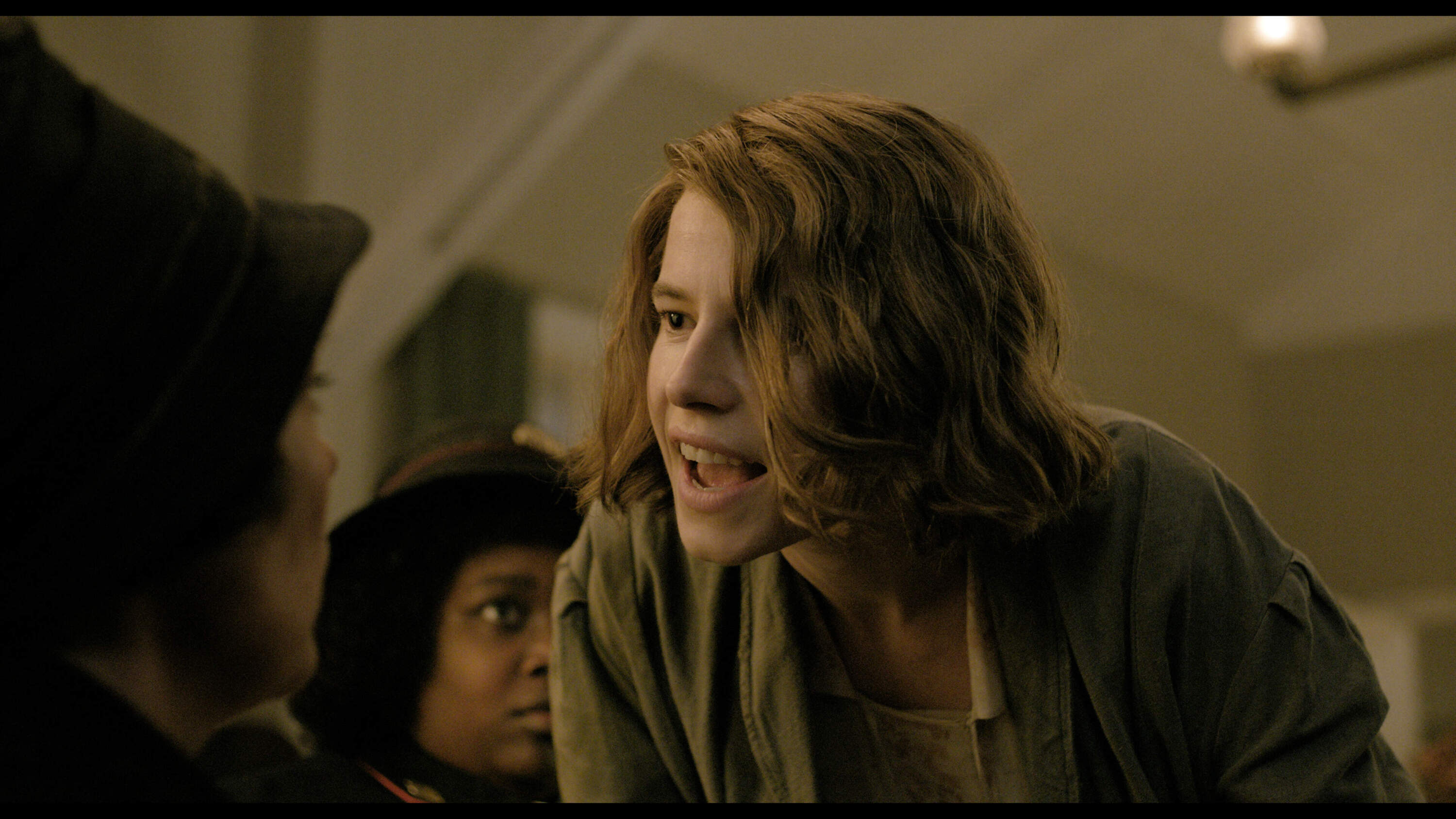 Jessie Buckley in "Wicked Little Letters." (Courtesy Parisa Taghizadeh/Sony Pictures Classics)