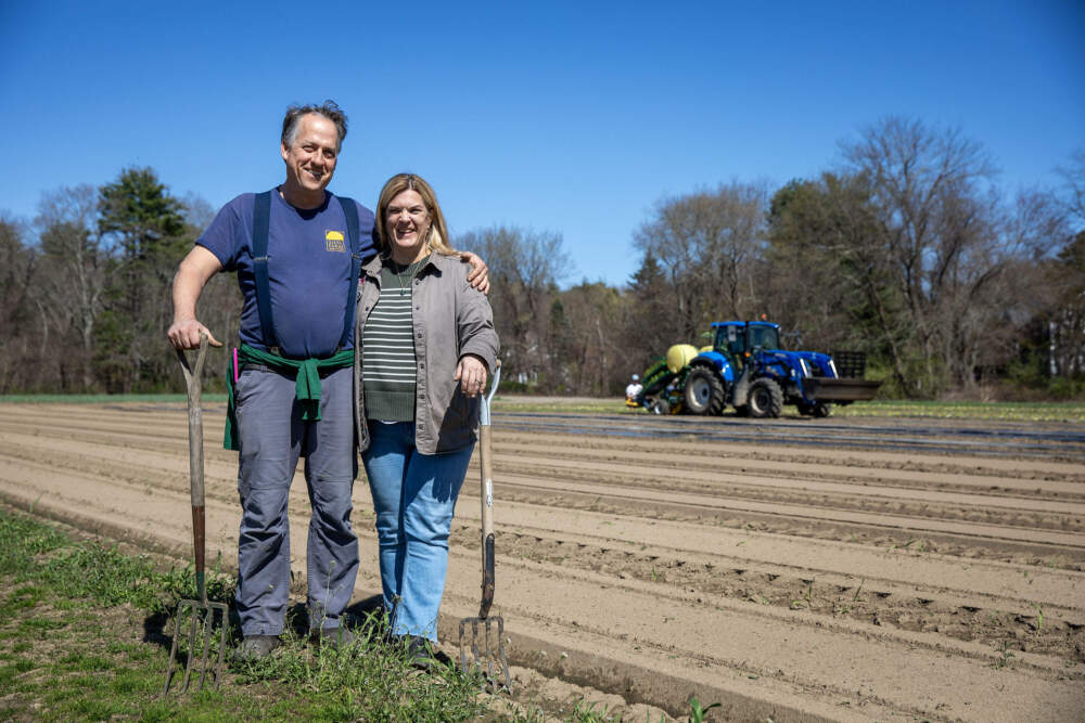 Chef Ana Sortun and her husband, farmer Chris Kurth, who owns Siena Farms in Sudbury, Mass. (Robin Lubbock/WBUR)