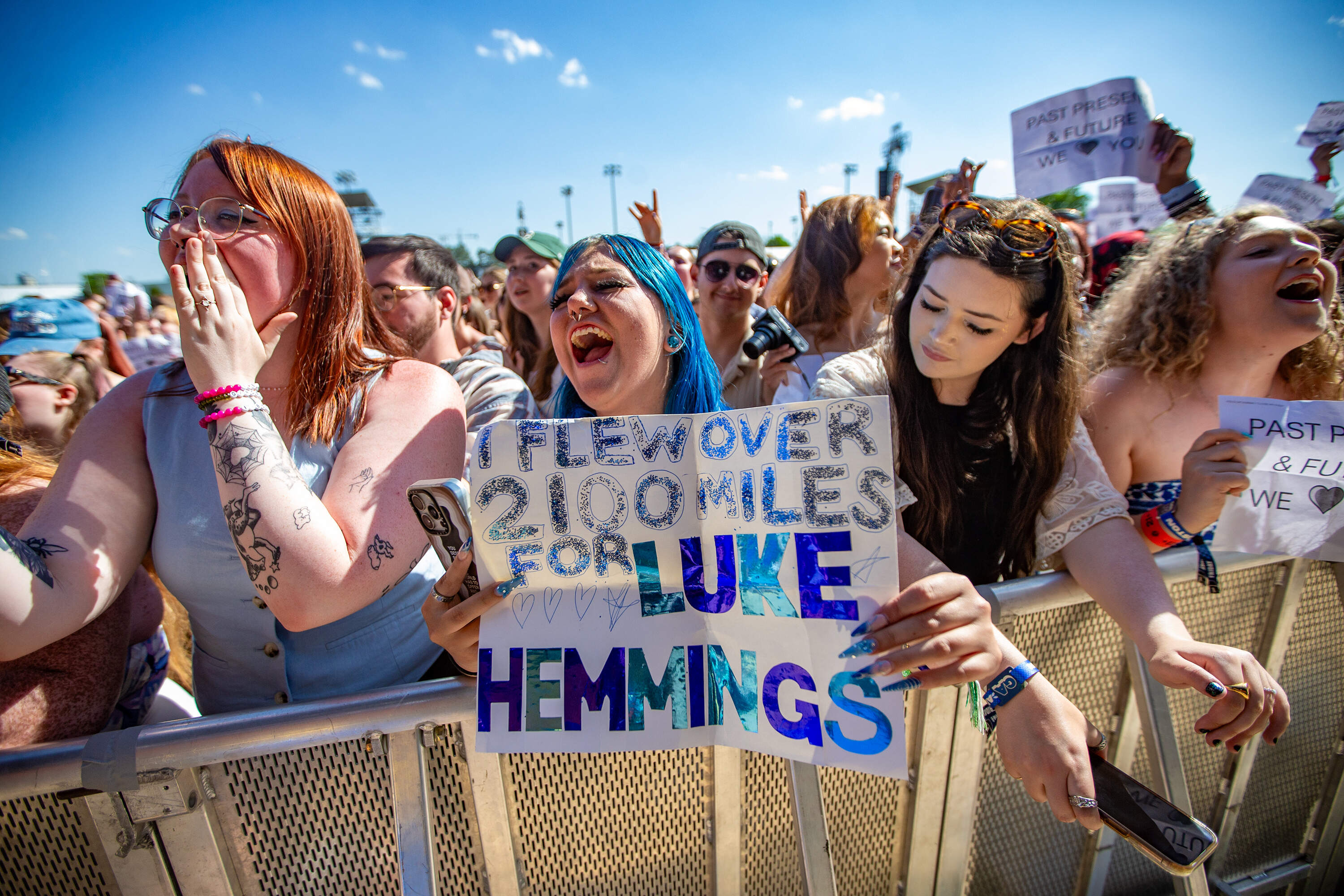 More fans during Luke Hemmings' set. (Jesse Costa/WBUR)