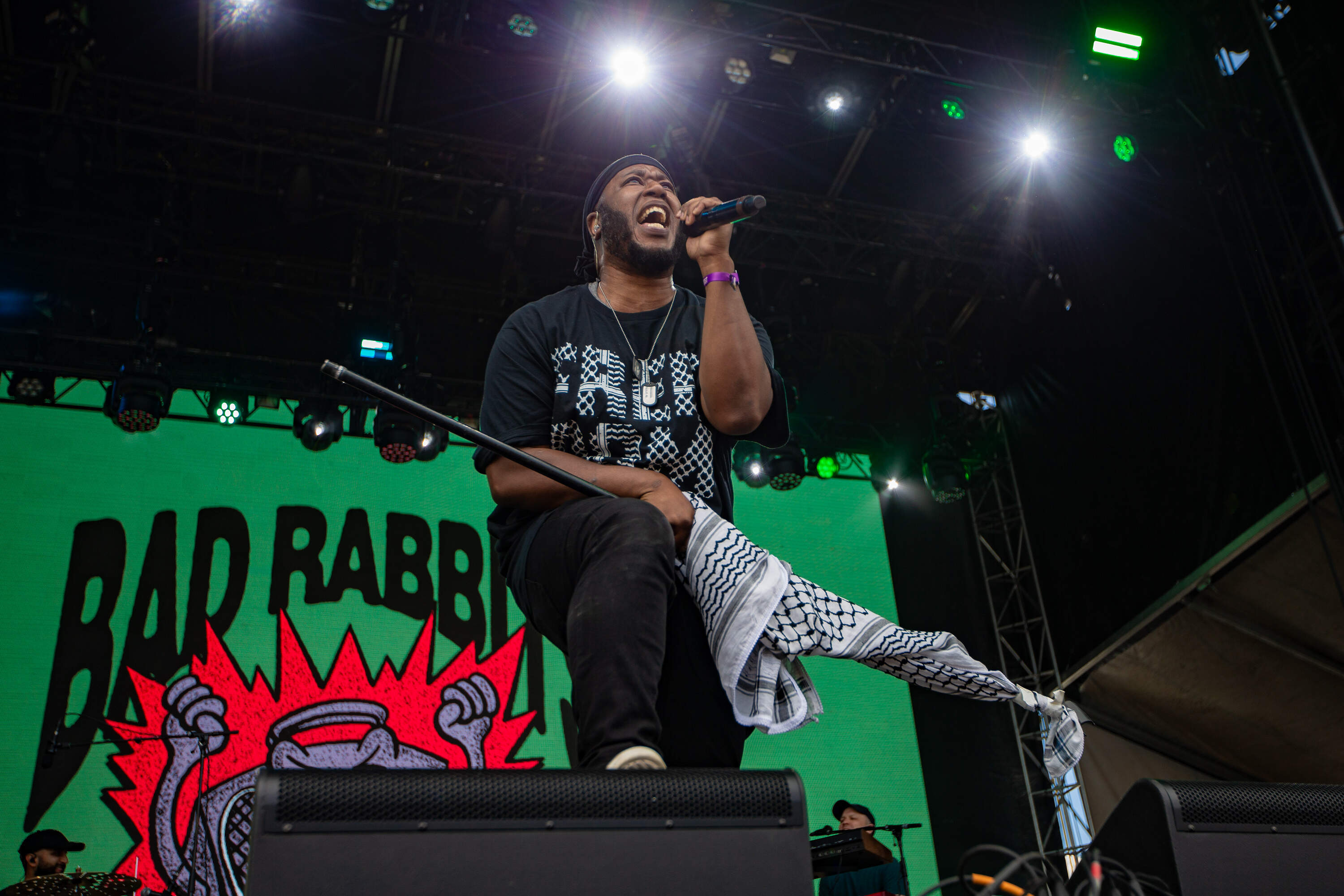 Vocalist Fredua Boakye of Bad Rabbits. (Jesse Costa/WBUR)
