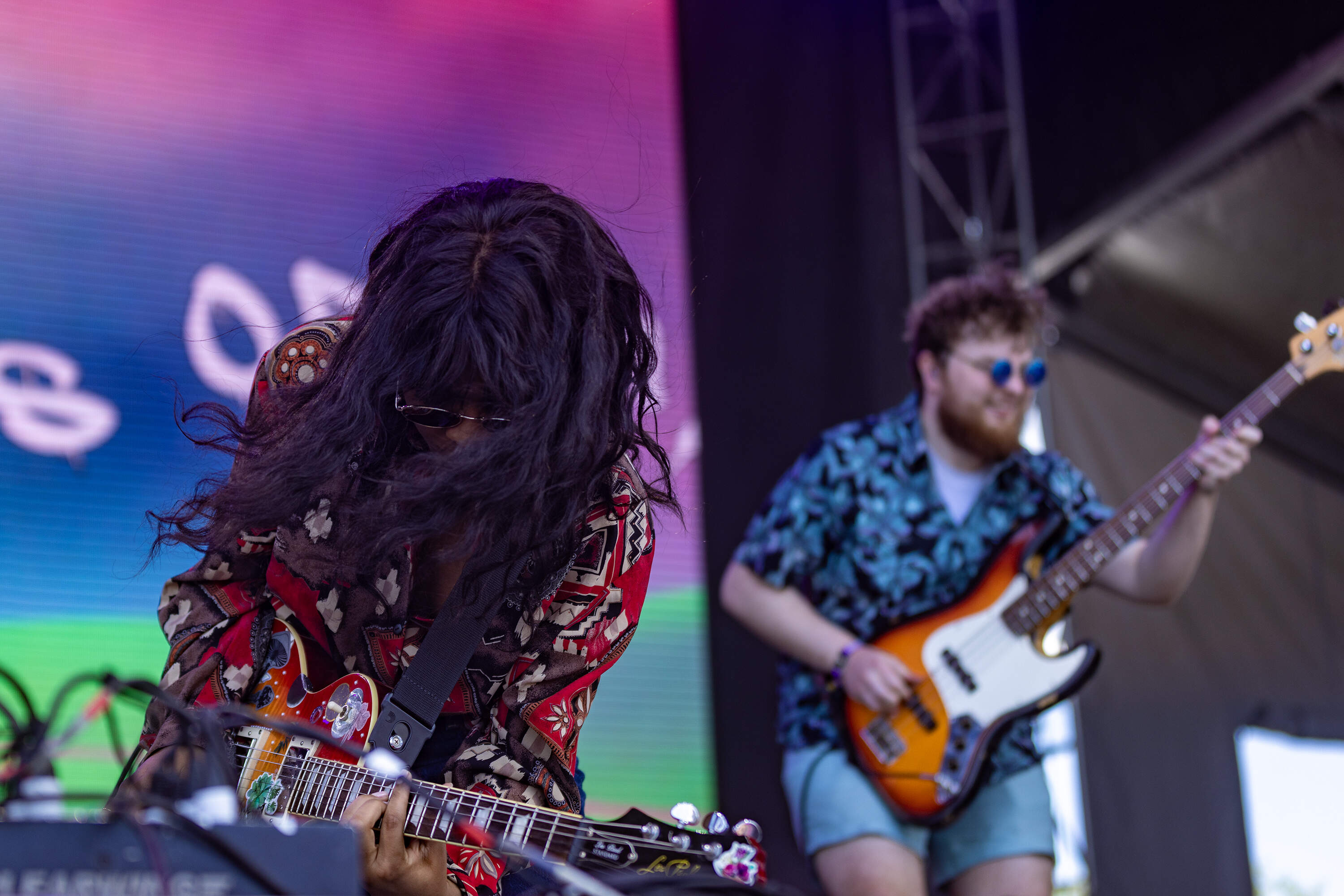 Boston-based Senseless Optimism opened Saturday’s lineup. (Jesse Costa/WBUR)