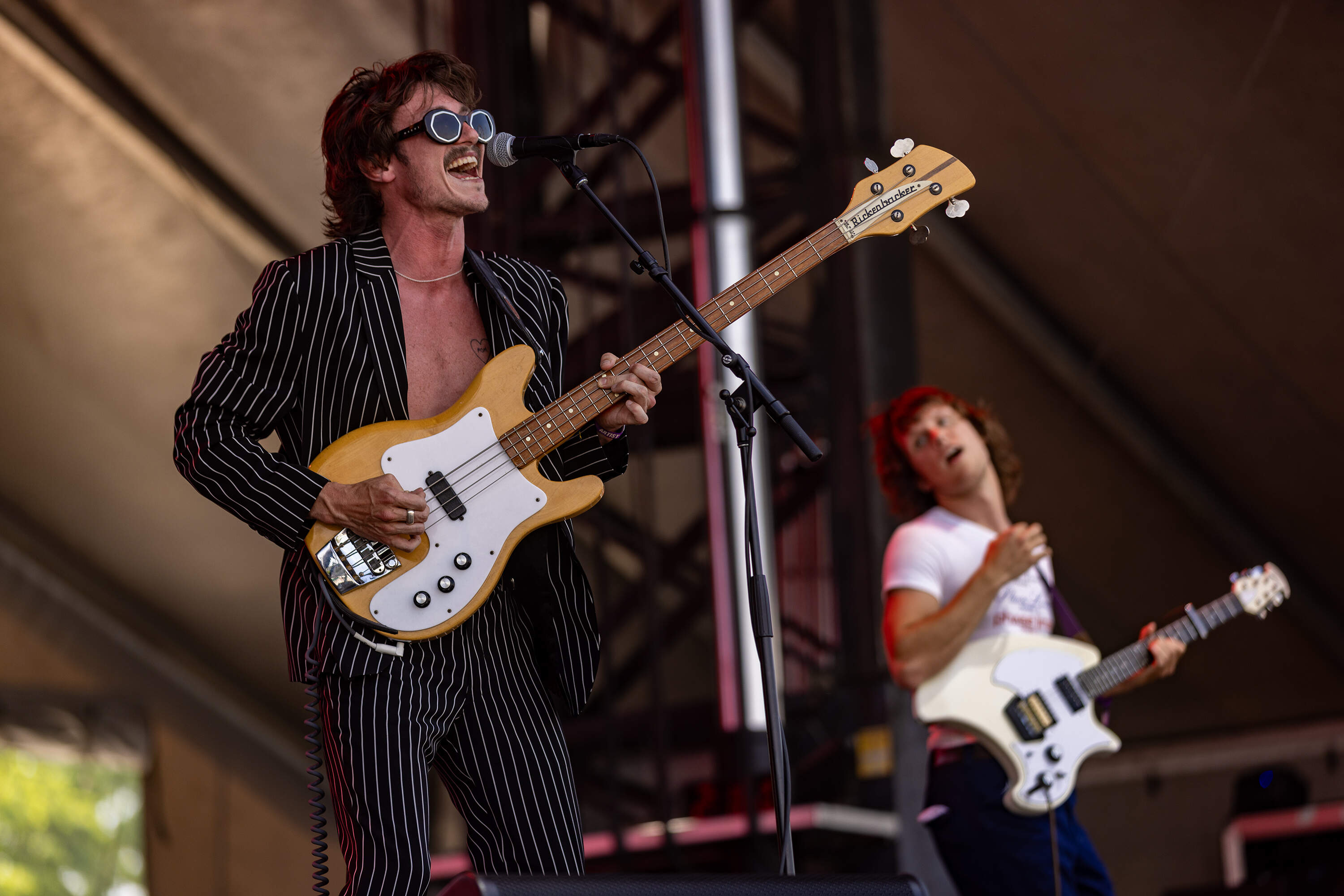 The Thing perform on the Blue Stage. (Jesse Costa/WBUR)