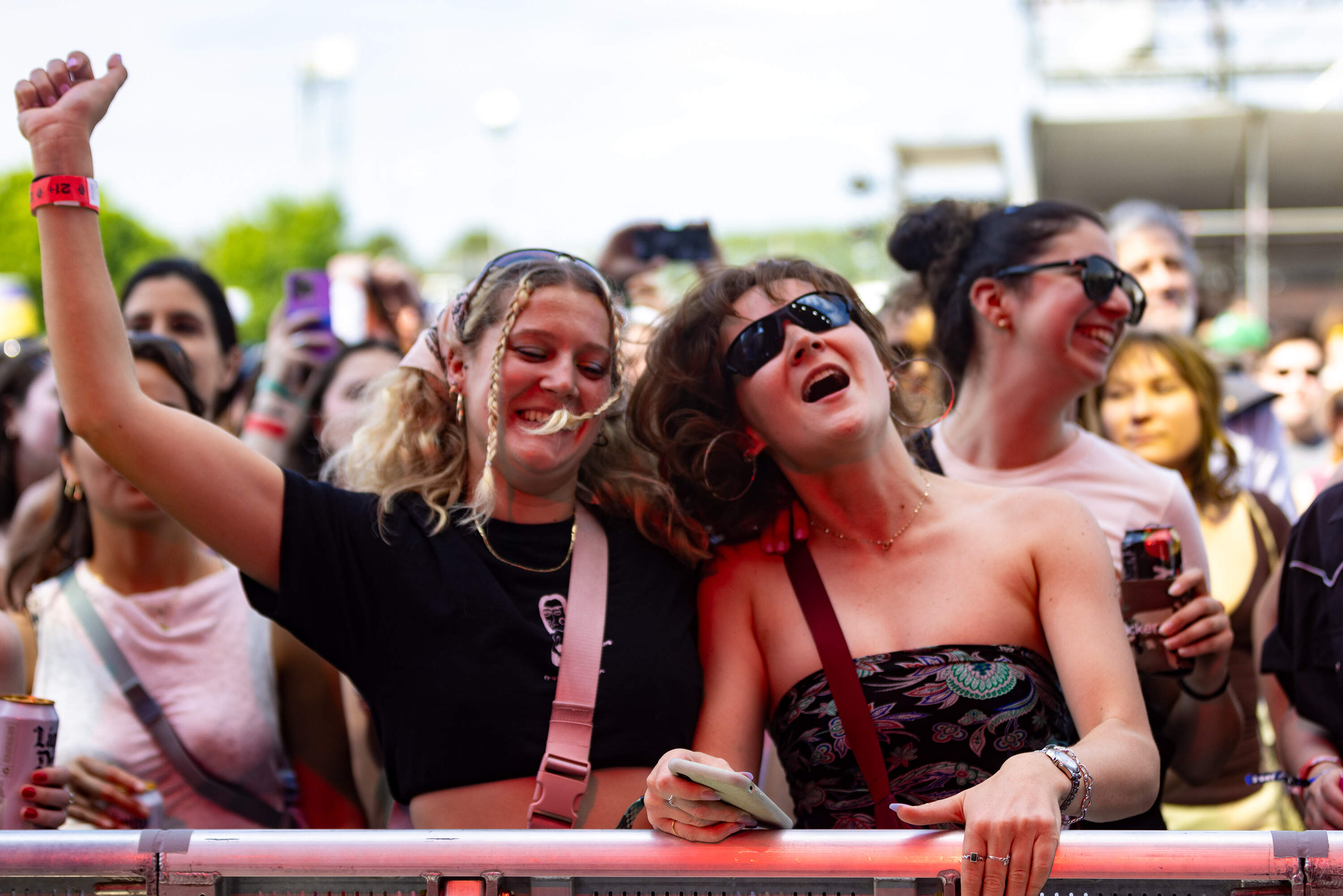 Fans of Francis of Delirium dance during their set. (Jesse Costa/WBUR)