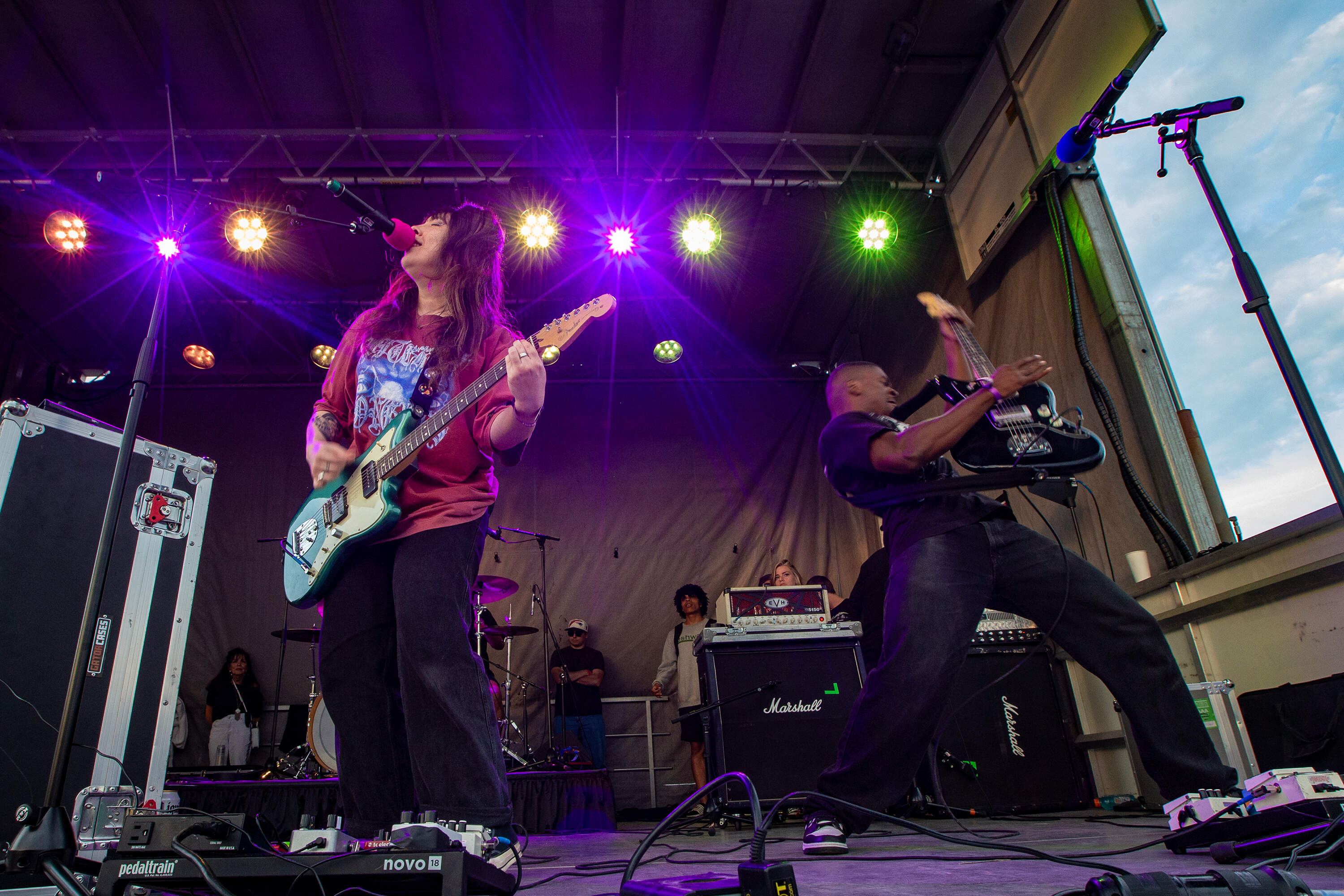 Fleshwater performs. (Jesse Costa/WBUR)