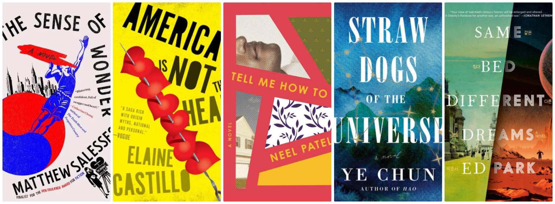The author recommends these five novels by Asian American authors. (Courtesy the publishers)