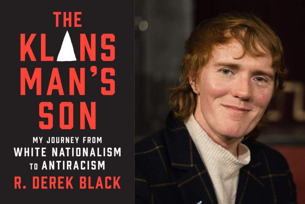 The cover of "The Klansman's Son" and author J. Derek Black. (Courtesy of Abrams Press and Torstein Olav Eriksen)