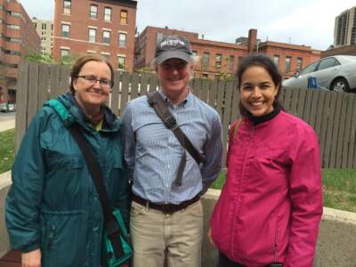 From left to right: Eileen Reilly, MD, Jim O'Connell, and Katherine Koh, MD. Koh and Reilly are psychiatrists who work on BHCHP's street team. (Courtesy BHCHP)