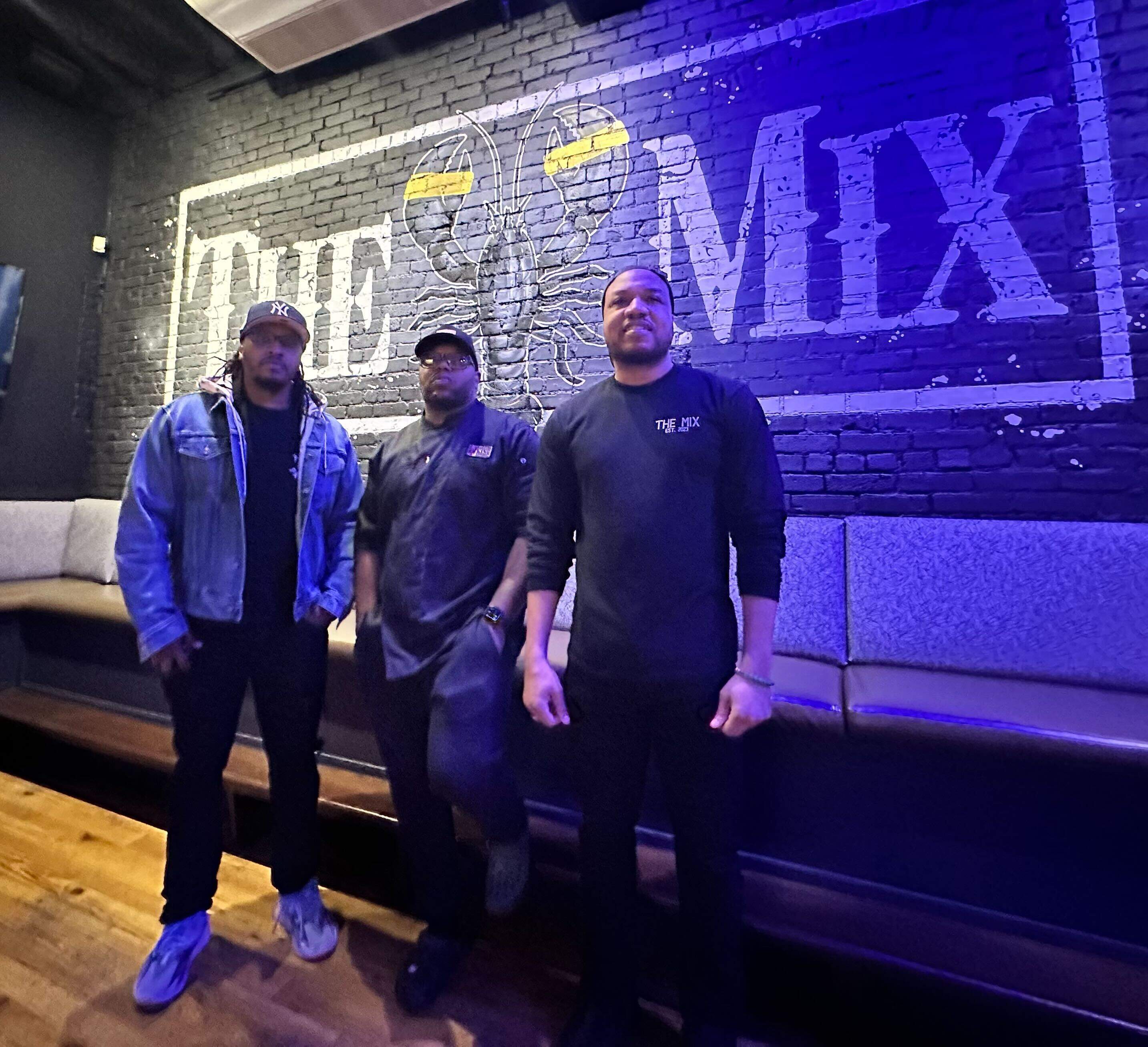 From right to left: Rufus Faulk, Jarvis Adams, and Levi Samedi, co-owners of the Mix restaurant (Courtesy Rufus Faulk)