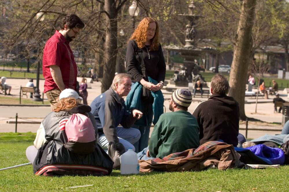 Doctors and staff from Boston Health Care for the Homeless Program on rounds in Boston on April 14, 2006. (Courtesy BHCHP)