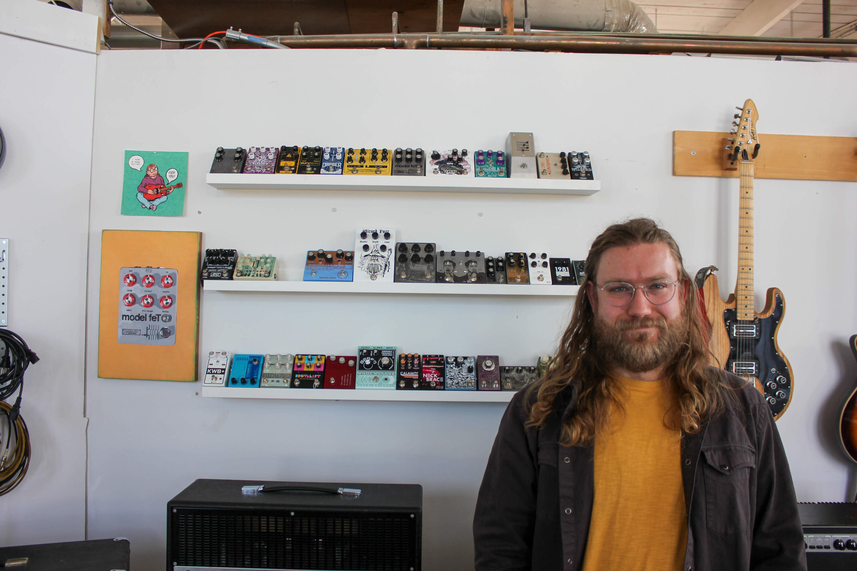 John Snyder, founder of Electronic Audio Experiments. (Lukas Harnisch for WBUR)