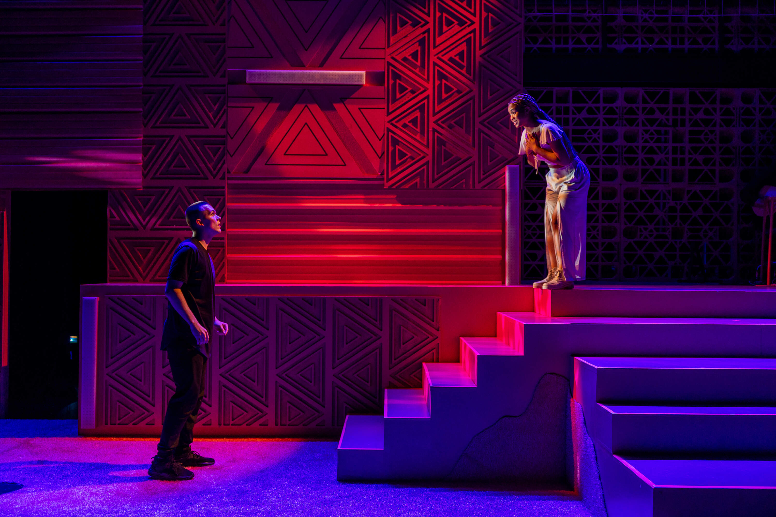 Evan Taylor and Chloe McFarlane in Actors’ Shakespeare Project’s production of "Romeo and Juliet." (Courtesy Maggie Hall Photography)