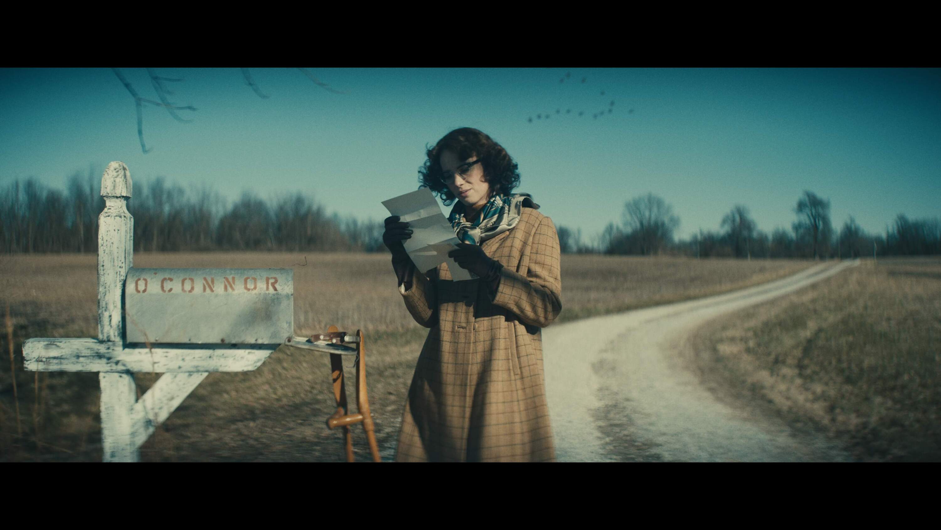 Maya Hawke as Flannery O'Connor in "Wildcat." (Courtesy Oscilloscope Laboratories)