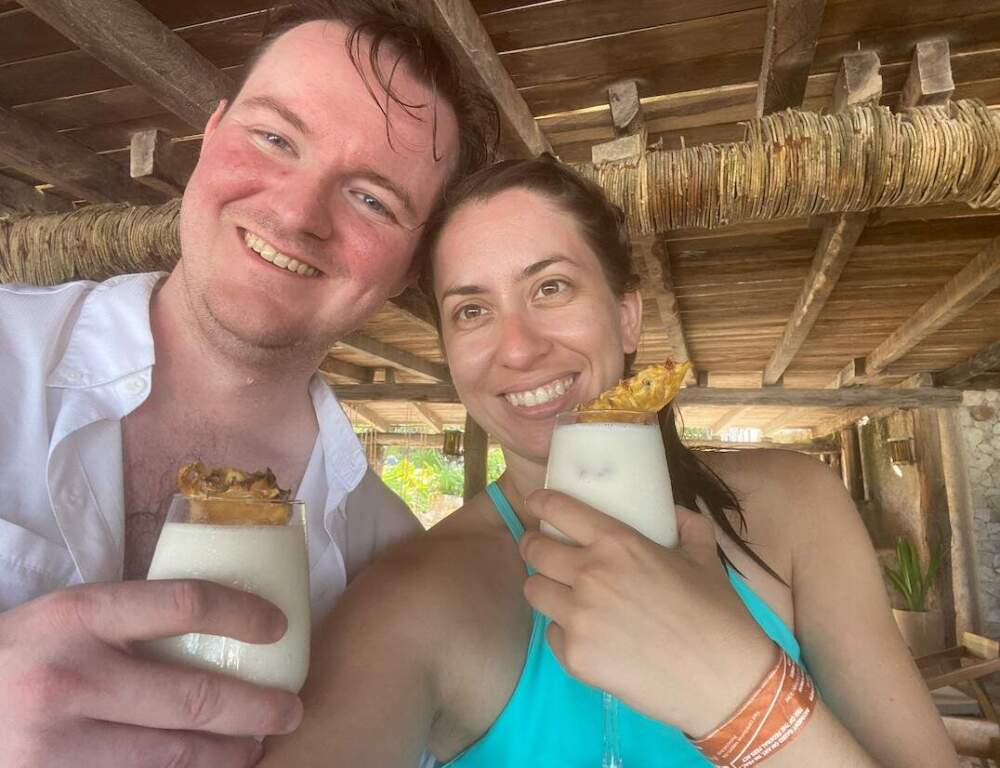 The author and her partner in Tulum, Mexico in July 2023. (Courtesy Abbigail Shirk)