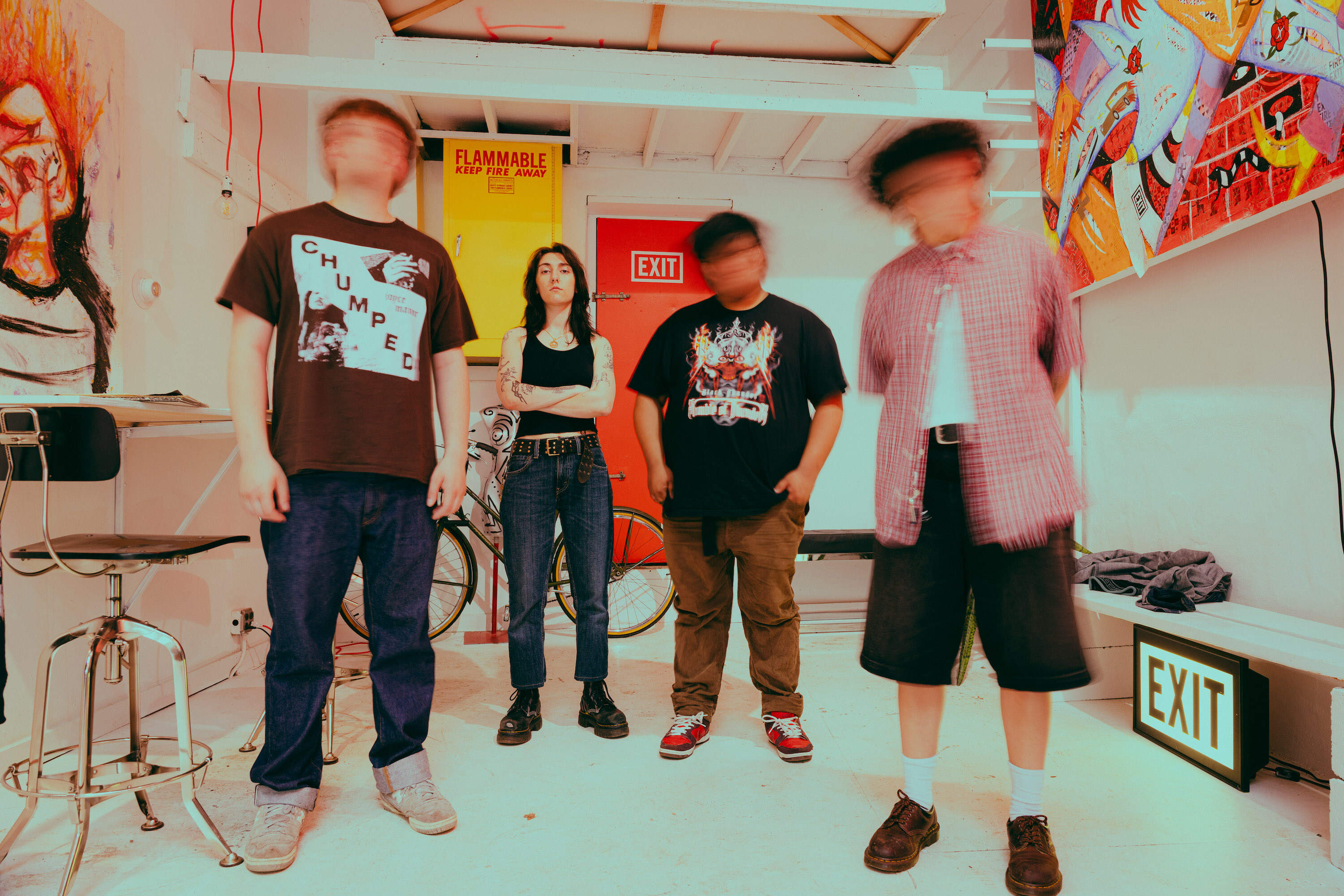 Trash Rabbit at EXIT Galleries in Allston. (Olivia Moon Photography for WBUR)