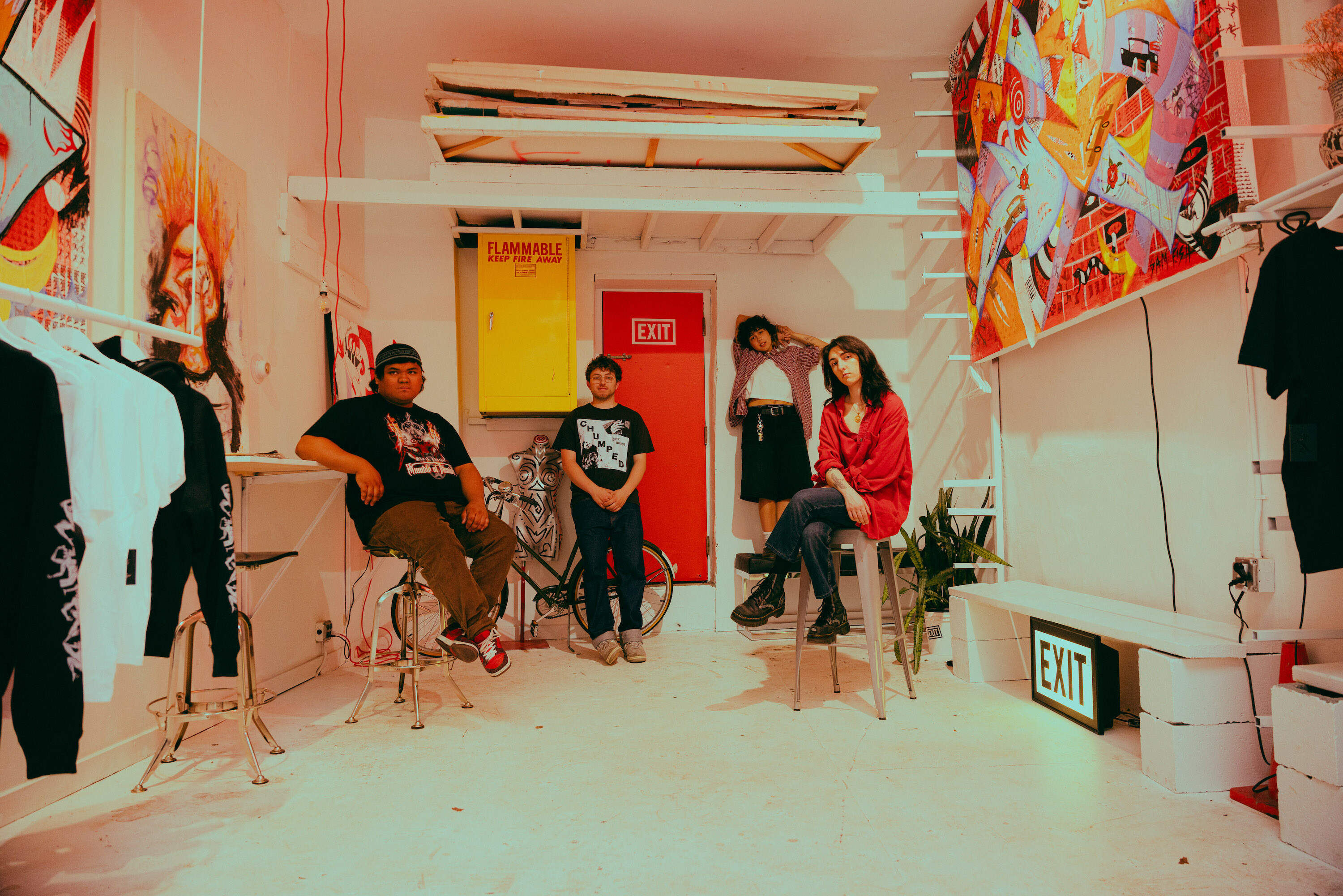All the members of the band have graduated from college and are working on songs for their next project. (Olivia Moon Photography for WBUR)