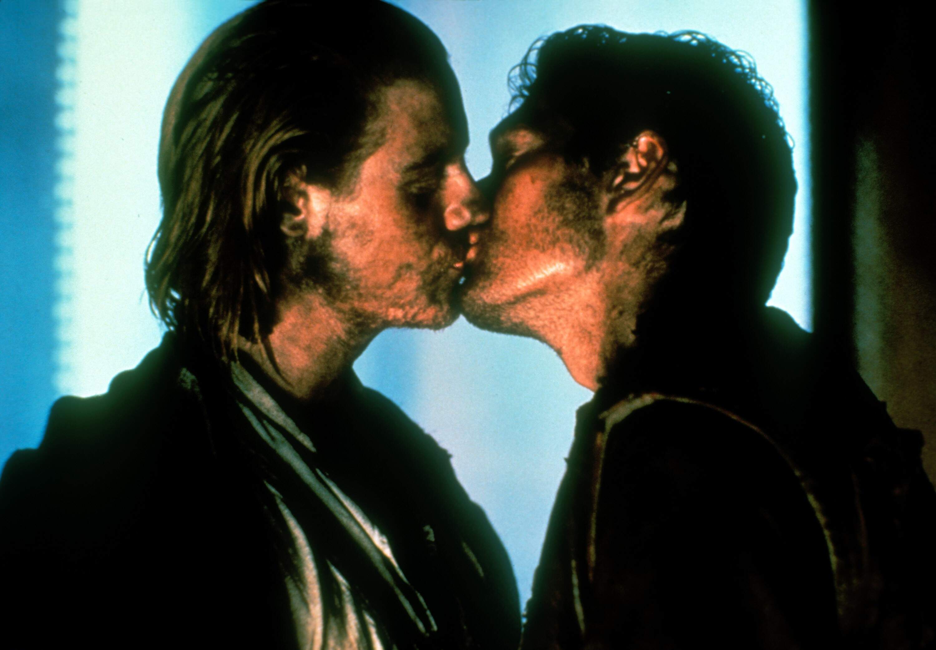 Steve Waddington and Kevin Collins in director Derek Jarman's 1991 film "Edward II." (Courtesy Liam Daniel/Fine Line Features/Photofest)