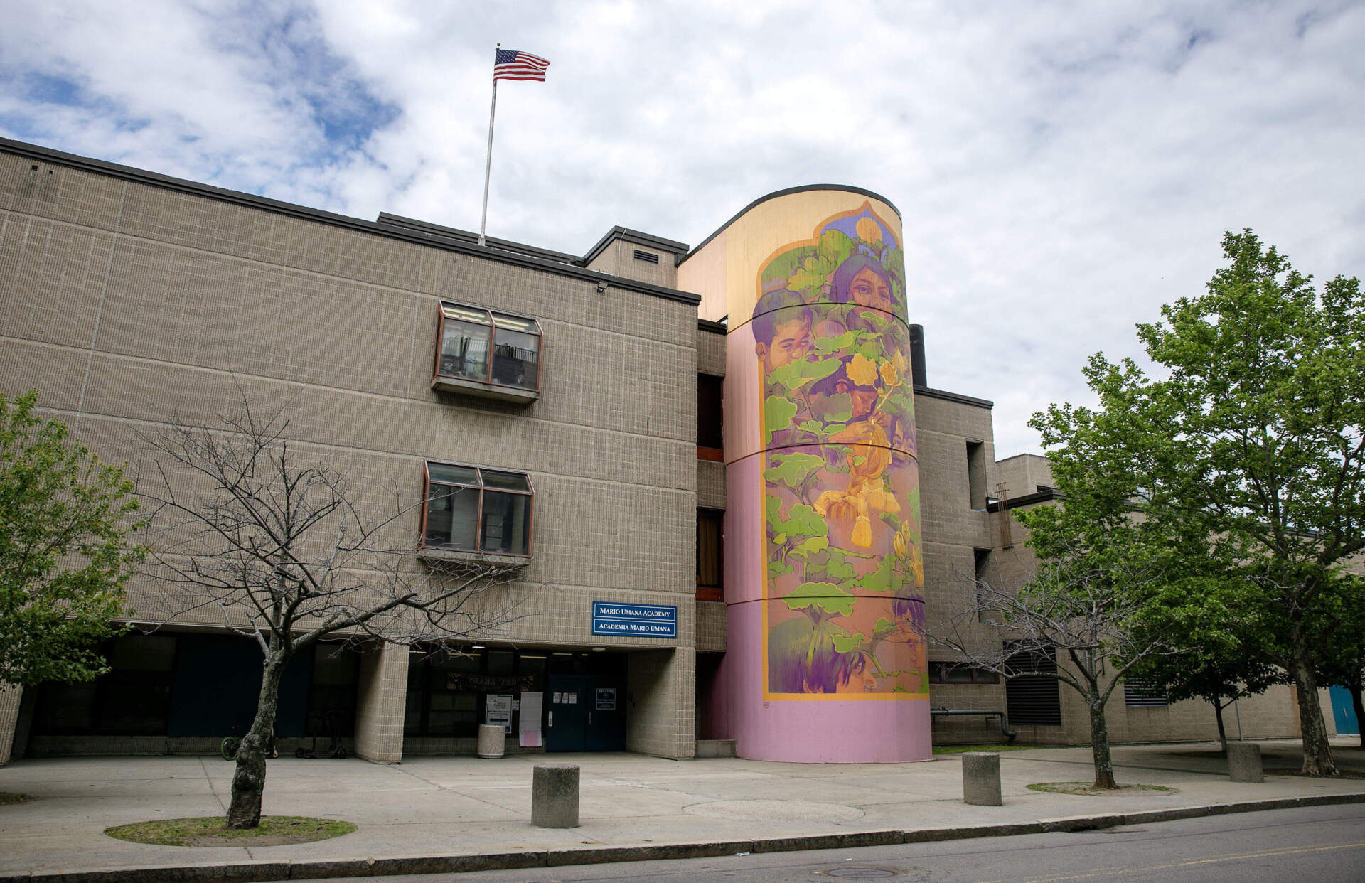 The Mario Umana Academy in East Boston. (Robin Lubbock/WBUR)