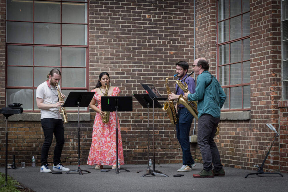 A quartet performs at Bang on a Can's 2023 LOUD Weekend at MASS MoCA. (Courtesy Liz McCarthy Photo)