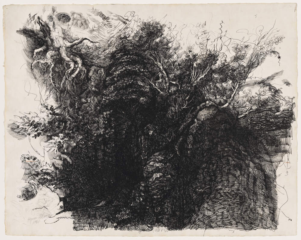 Hyman Bloom, &quot;Study of Roots and Brambles,&quot; undated. (Courtesy Museum of Fine Arts, Boston)