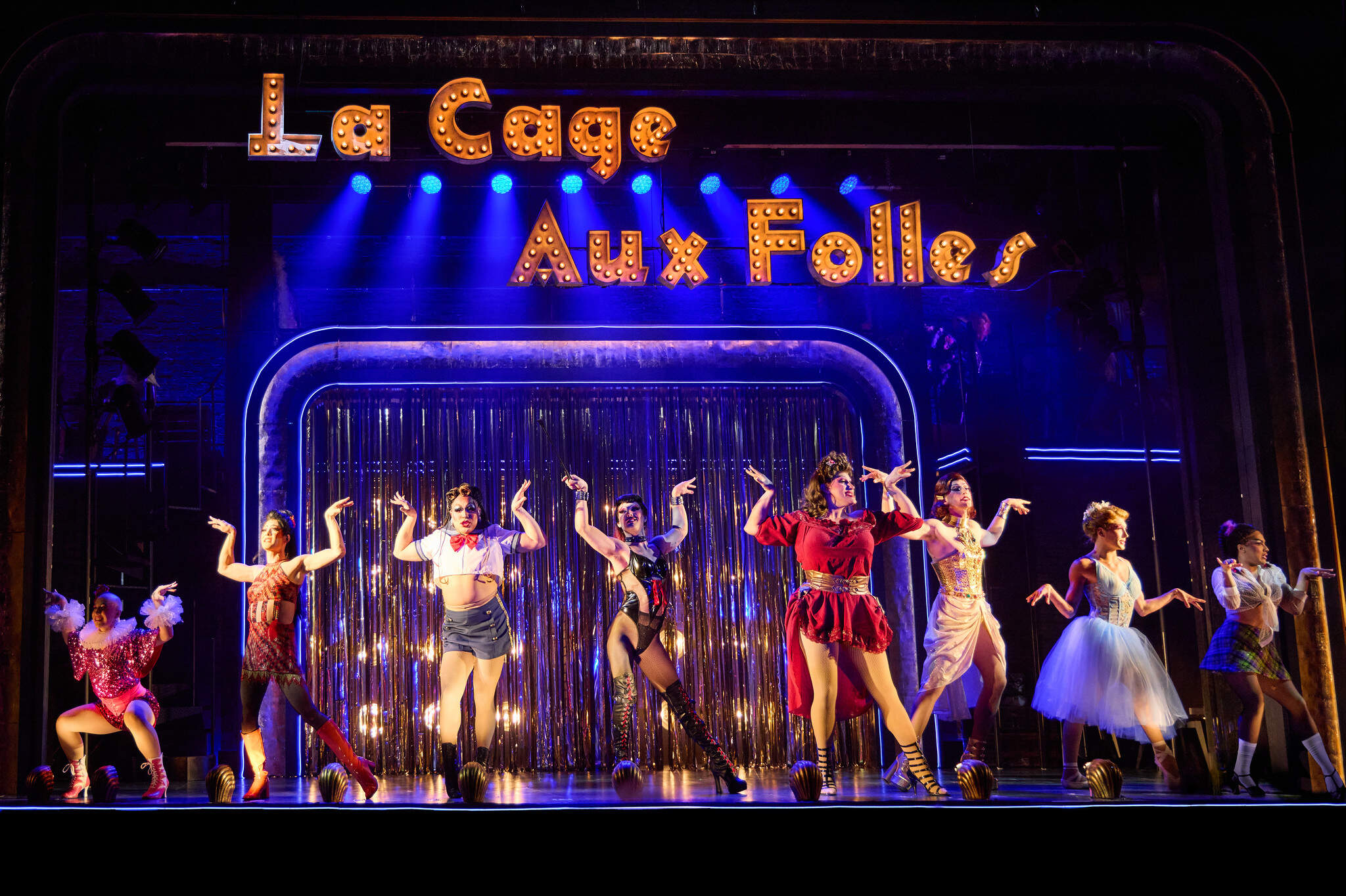 The cast of Barrington Stage Company's "La Cage aux Folles." (Courtesy Jeremy Daniel)