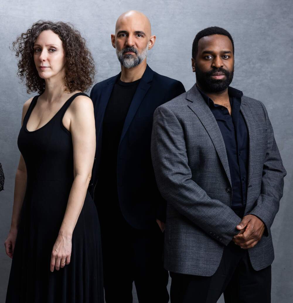 From left: Marianna Bassham (Hermione), Nael Nacer (Leontes) and Omar Robinson (Polixenes) will star in Commonwealth Shakespeare Company's production of &quot;The Winter's Tale.&quot; (Courtesy Nile Scott Studios)
