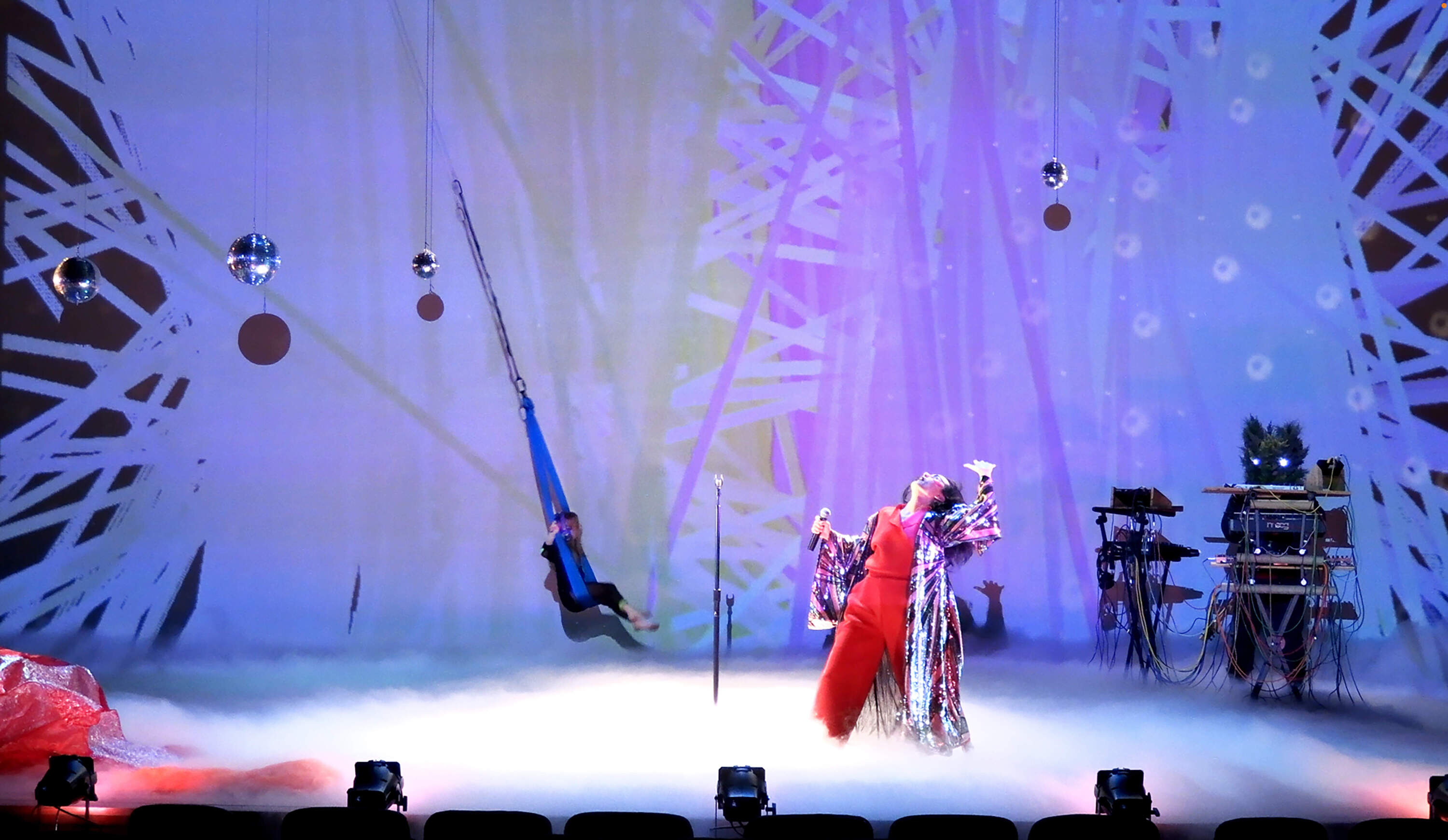 Aretha Aoki and Ryan MacDonald (right) performing "IzumonookunI." (Courtesy Colin Kelly)