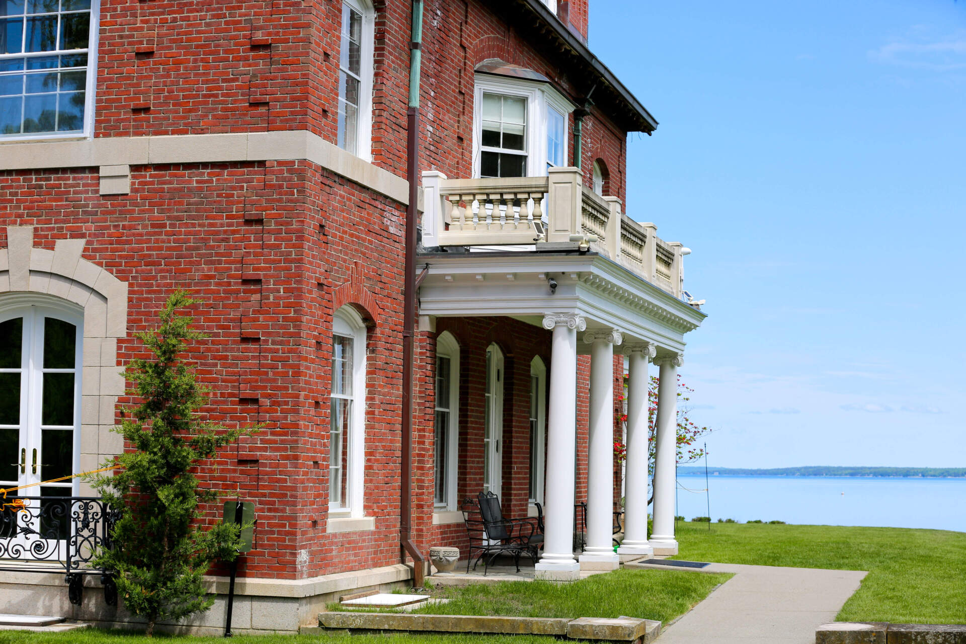 La Rochelle mansion in Bar Harbor, Maine, on June 3. (Esta Pratt-Kielley/Maine Public)