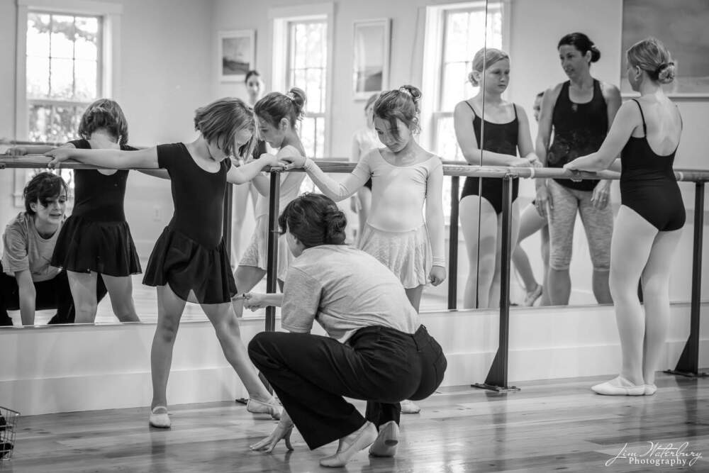 Nantucket Dance Theater co-artistic director Lauren Lovette teaches a dance class. (Courtesy Jim Waterbury)