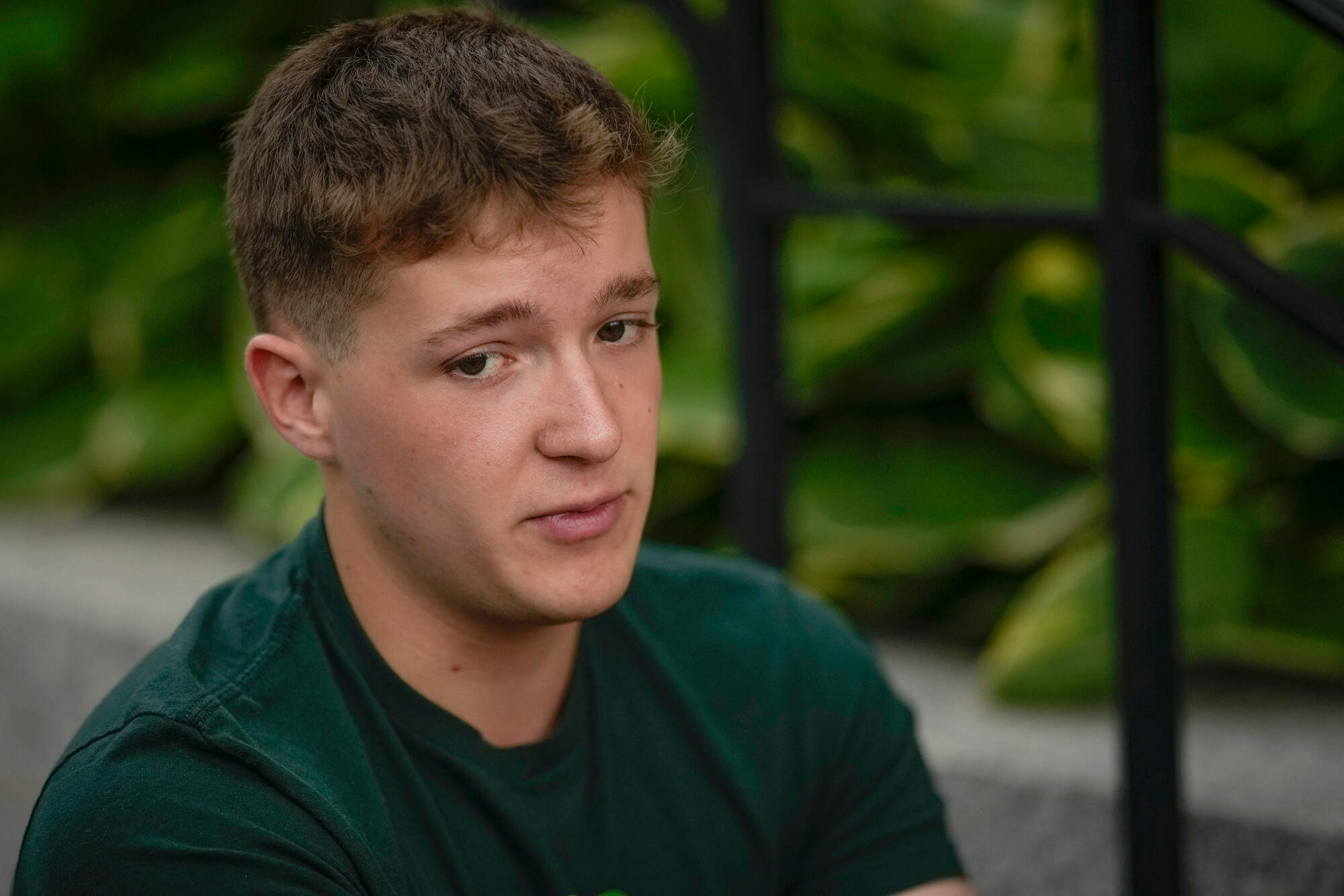 Matt Holden talks about his upcoming high school graduation. (Bryan Woolston/AP)