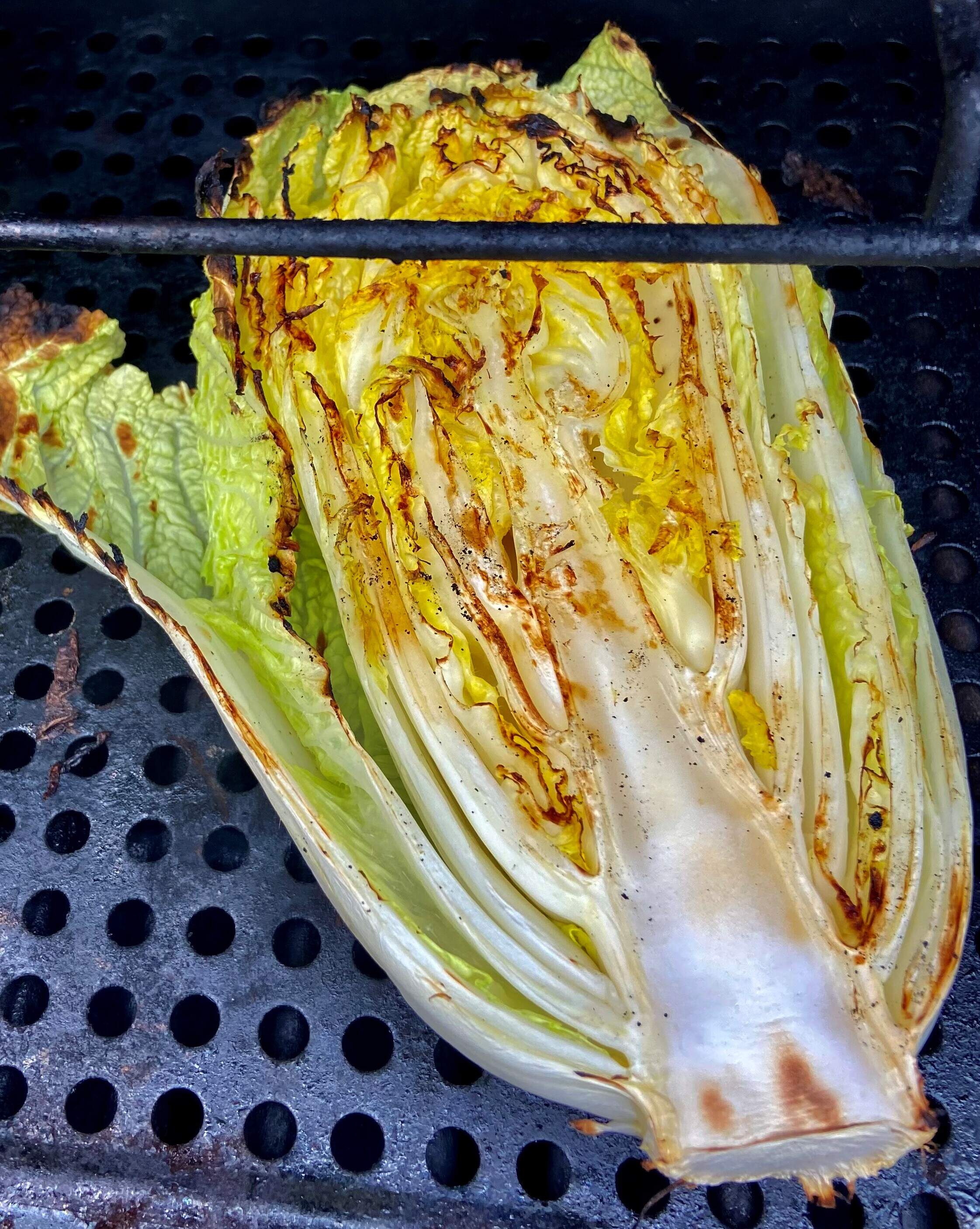 Grilled napa cabbage. (Kathy Gunst/Here &amp; Now)