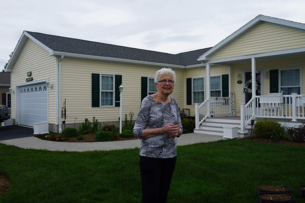 Paula Faye lives at Oak Point Community, a manufactured housing park in Middleborough. (Simón Rios/WBUR)