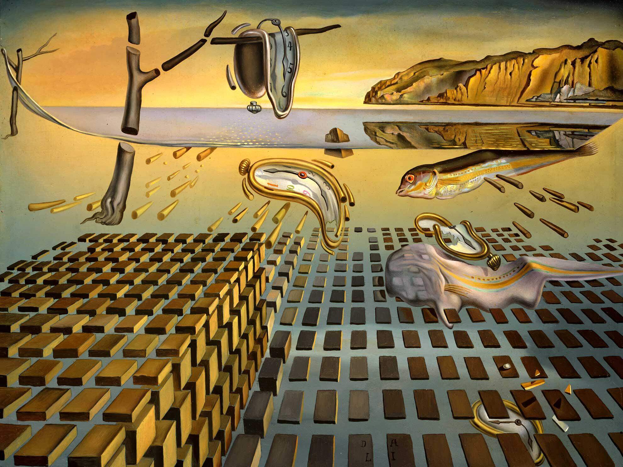 Salvador Dalí, "The Disintegration of the Persistence of Memory" (detail), 1952–54. Collection of the Dalí Museum. (Courtesy Fundació Gala-Salvador Dalí, Artists Rights Society and Museum of Fine Arts, Boston)