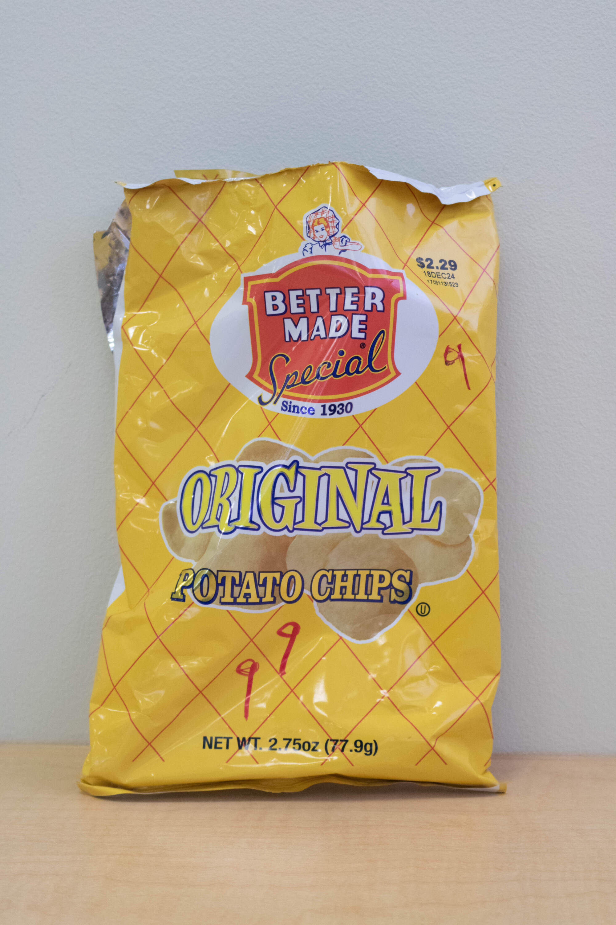 Original potato chips, by Better Made Special in Detroit, Michigan. (Mia Giuliani/Here &amp; Now)