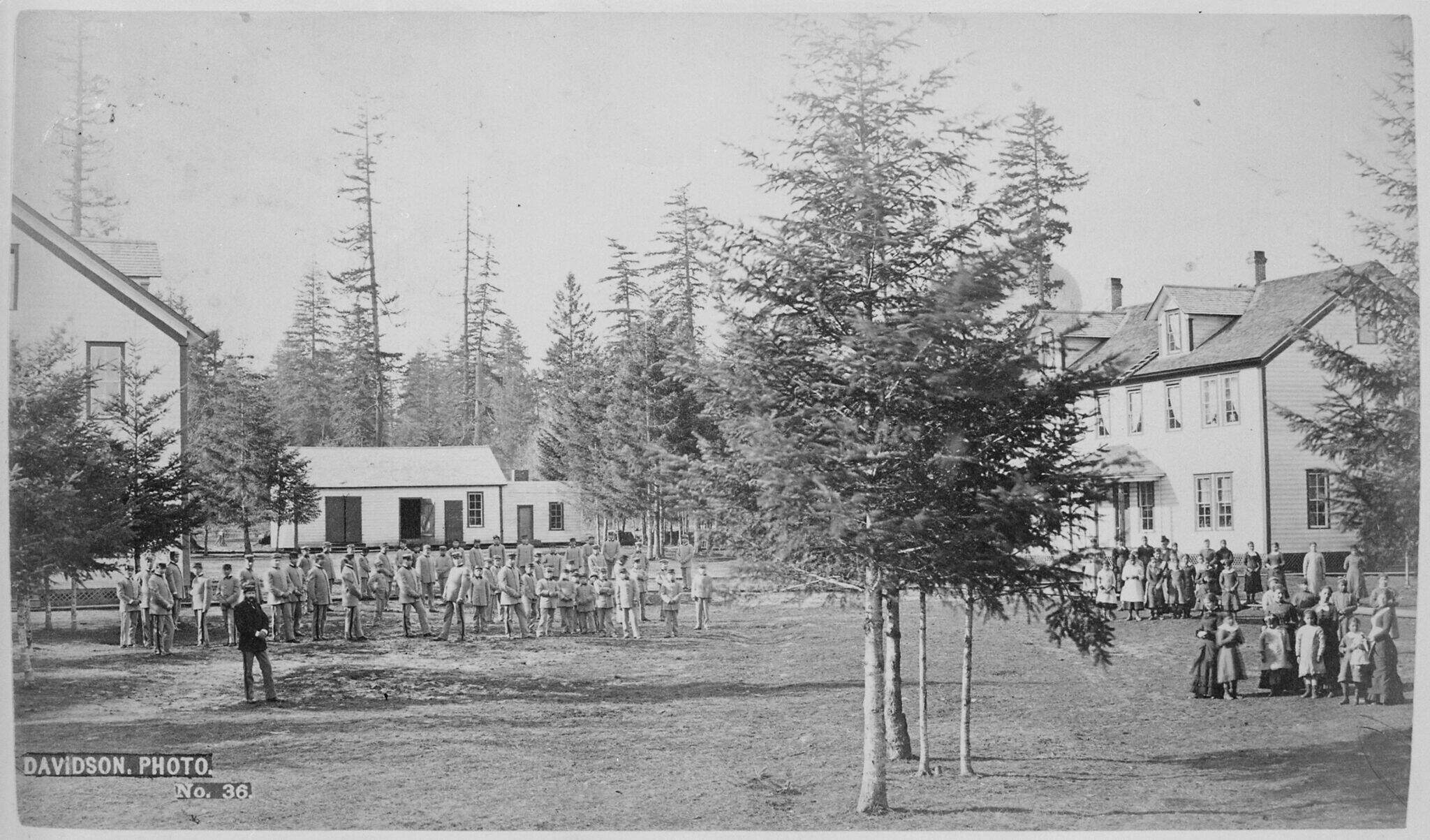 The Forest Grove Indian Industrial Training School in Oregon was a boarding school for Native American children that operated from 1880 to 1885. (Courtesy of National Native American Boarding School Healing Coalition)
