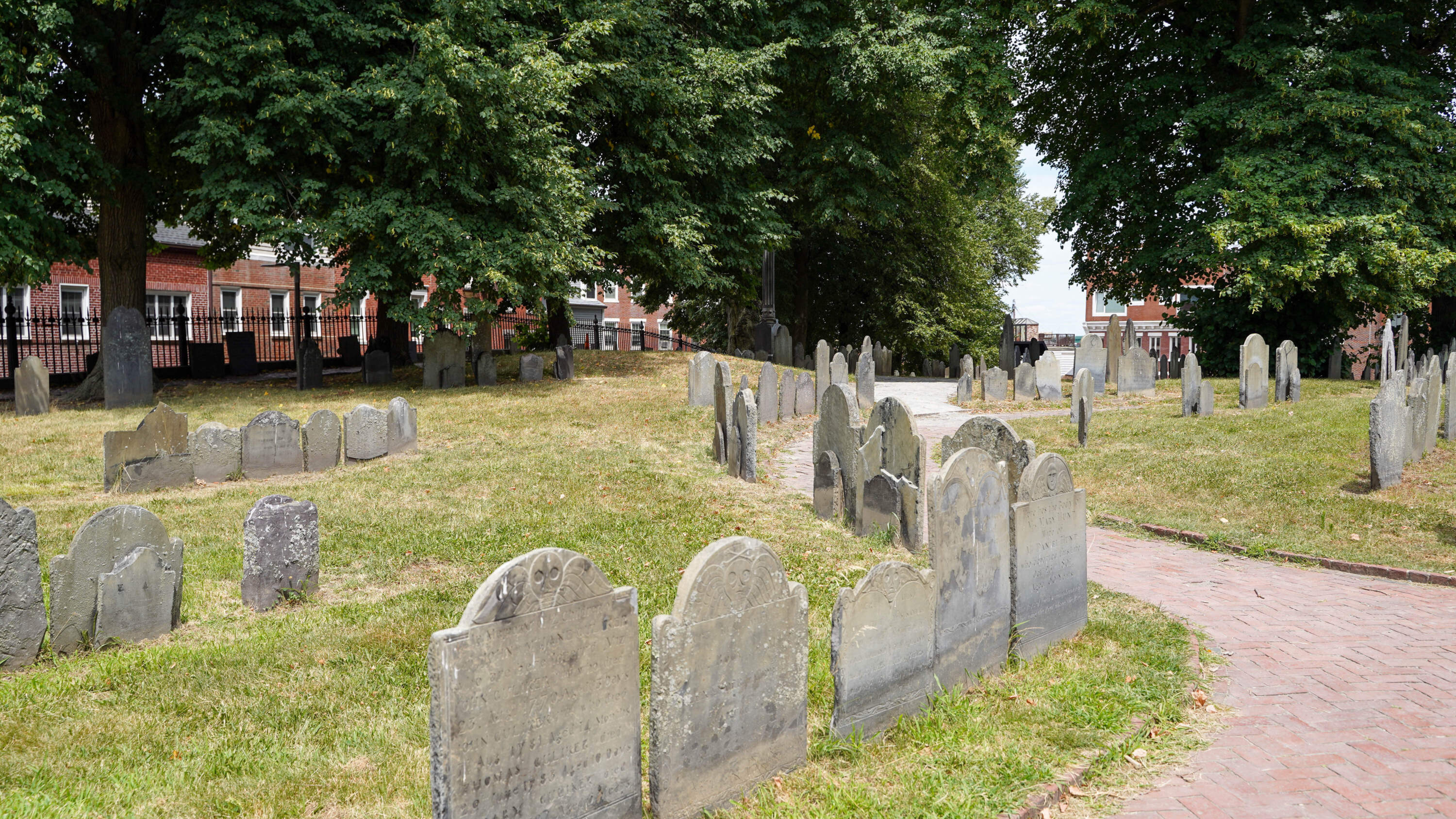 Researchers believe Copp’s Hill Burying Ground holds the remains of at least 1,000 Africans and African Americans. They were stevedores, shopkeepers, and sailors. (Courtesy Roberto Mighty) 