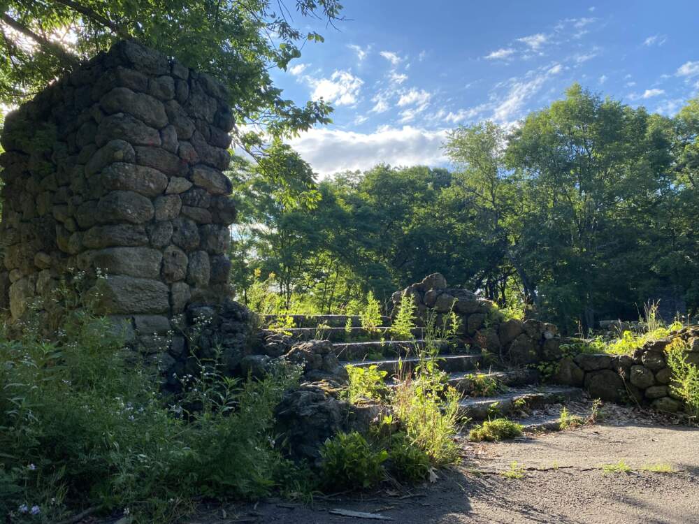 The stairs to the overlook in Franklin Park's ruins. (Courtesy Christina Ganim)