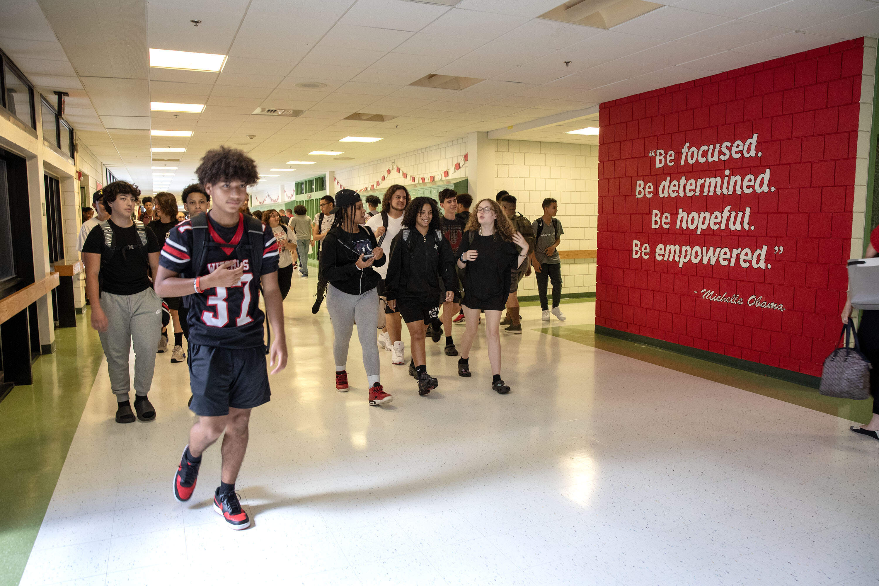 Students at Salem High School. (Robin Lubbock/WBUR)